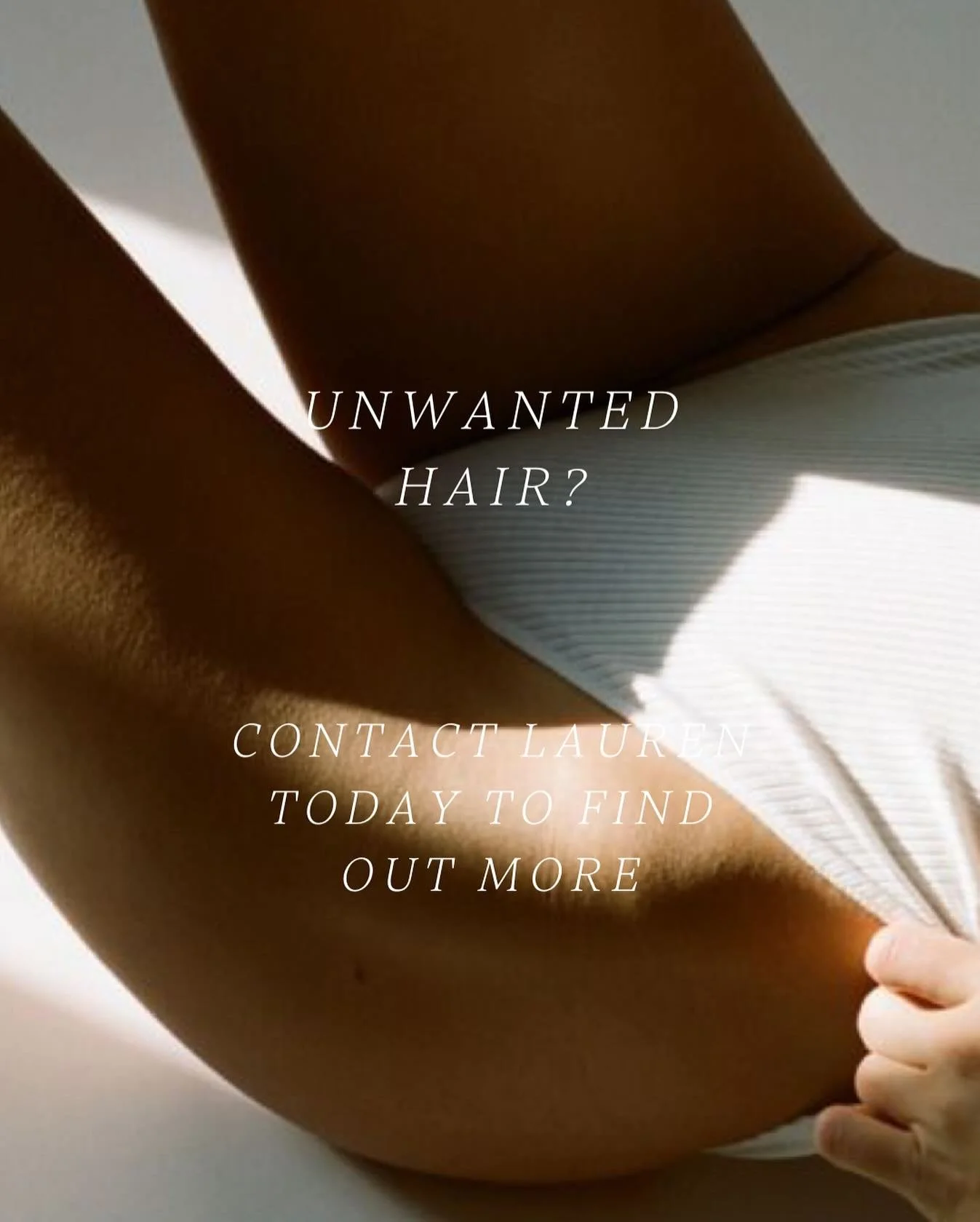 Unwanted hair? Say goodbye for good.
Contact Lauren to find out more about our Laser Hair Removal treatments — smooth, confident skin starts here 
#LaserHairRemoval #CosmeticNurse #SkinClinic #SmoothSkin #LaserTreatment #ConfidenceStartsHere #
