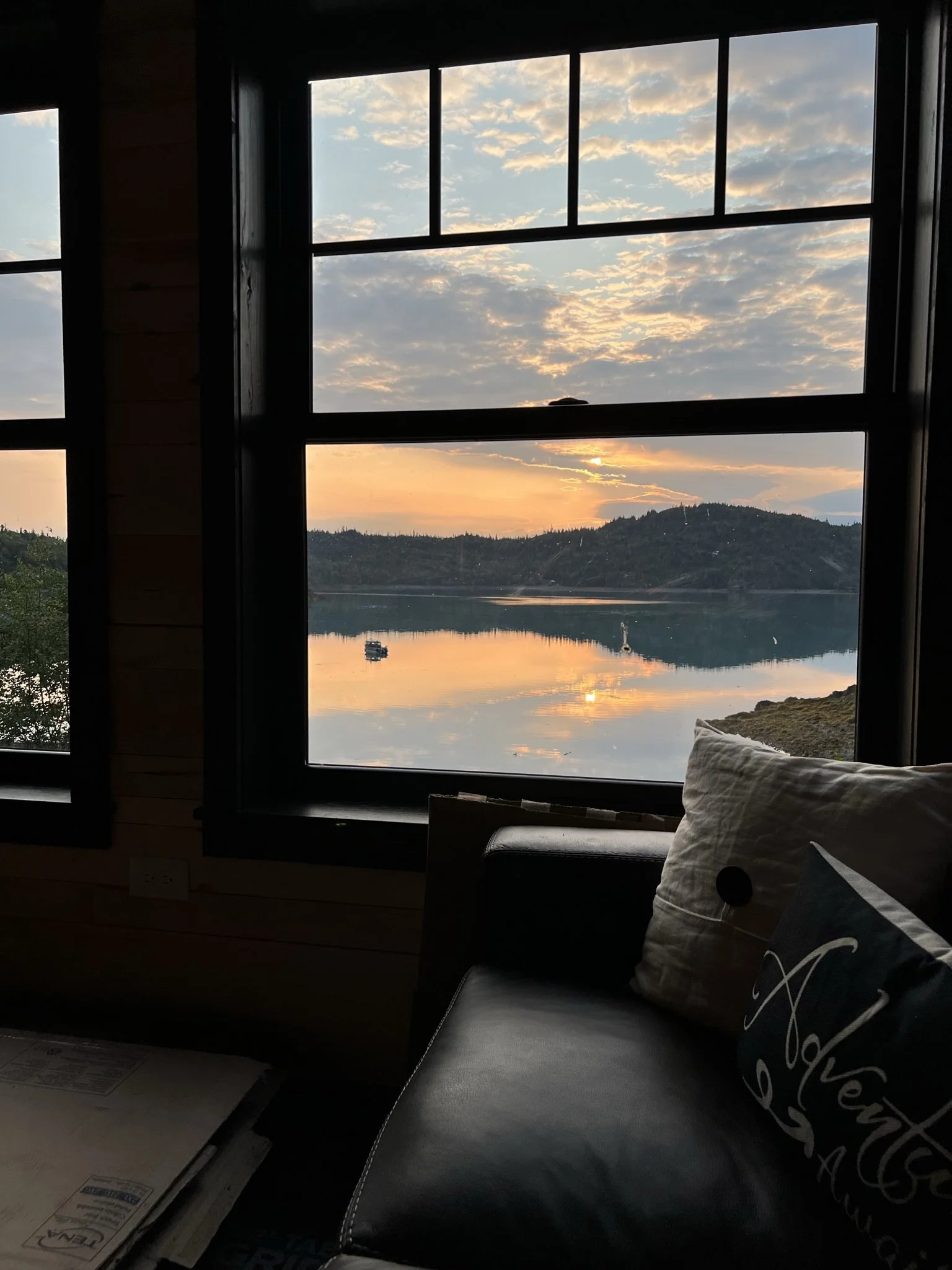 Evening view from the living room