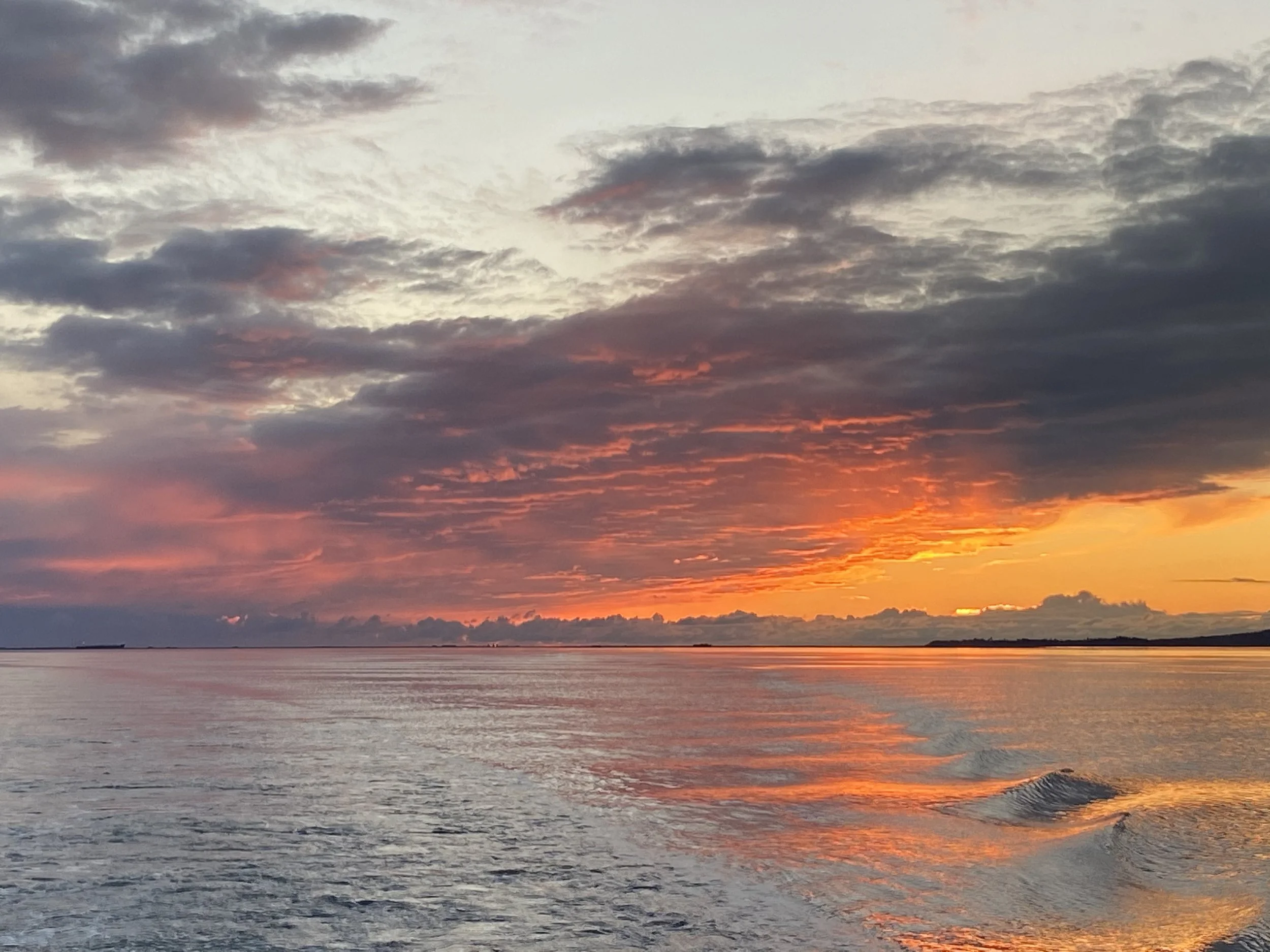Sun setting near Homer, Alaska