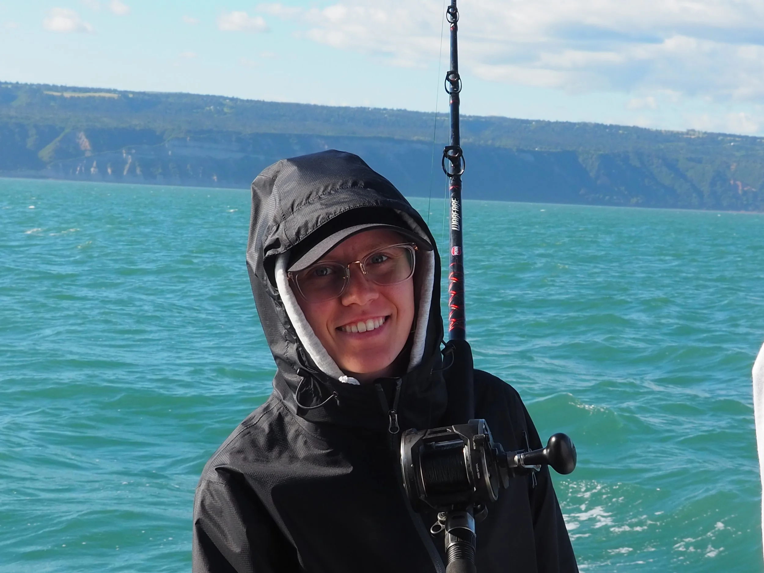 All smiles jigging for Halibut