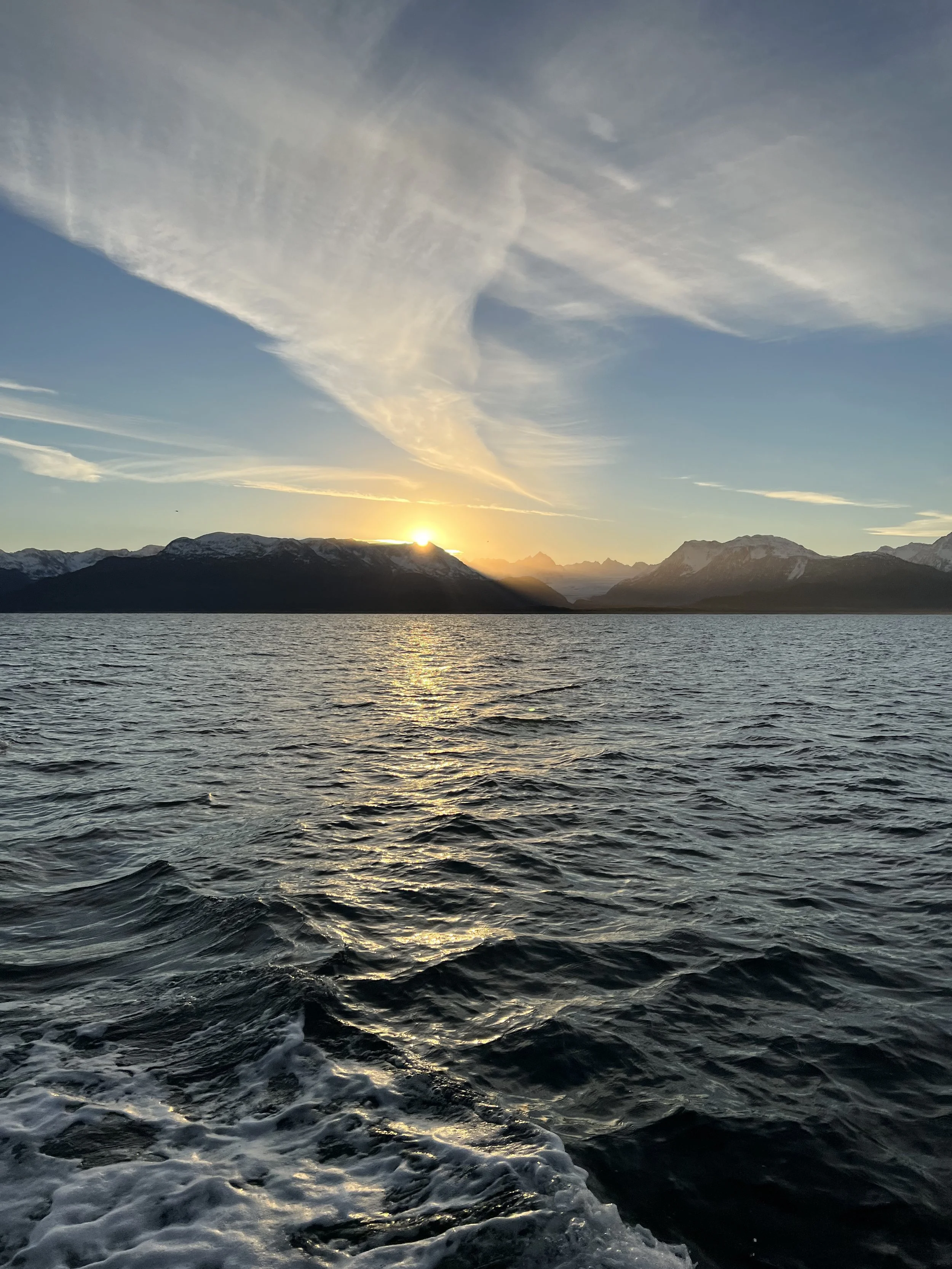 Sun setting on Kachemak Bay...