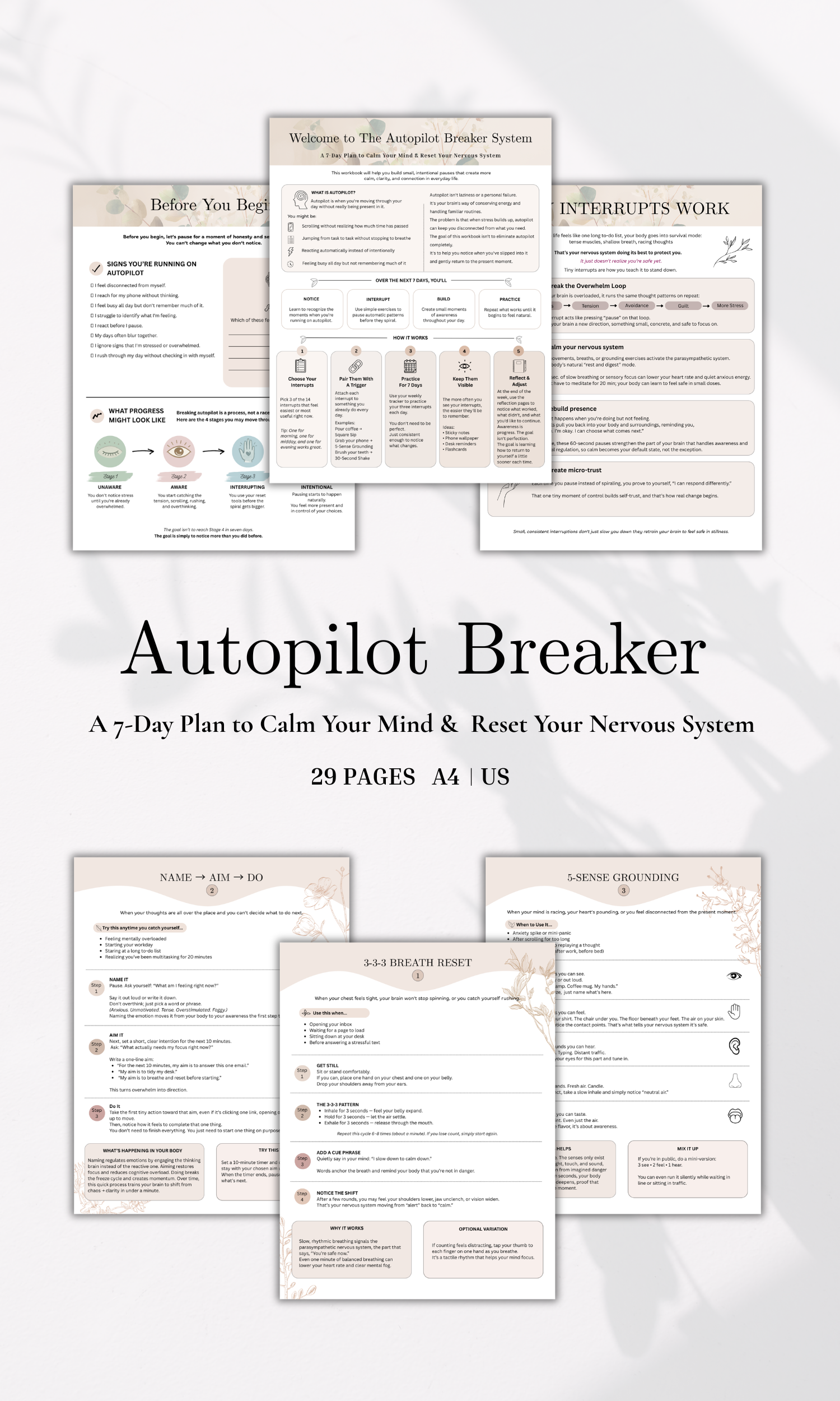 Autopilot Breaker: A 7-Day Plan to Calm Your Mind &  Reset Your Nervous System