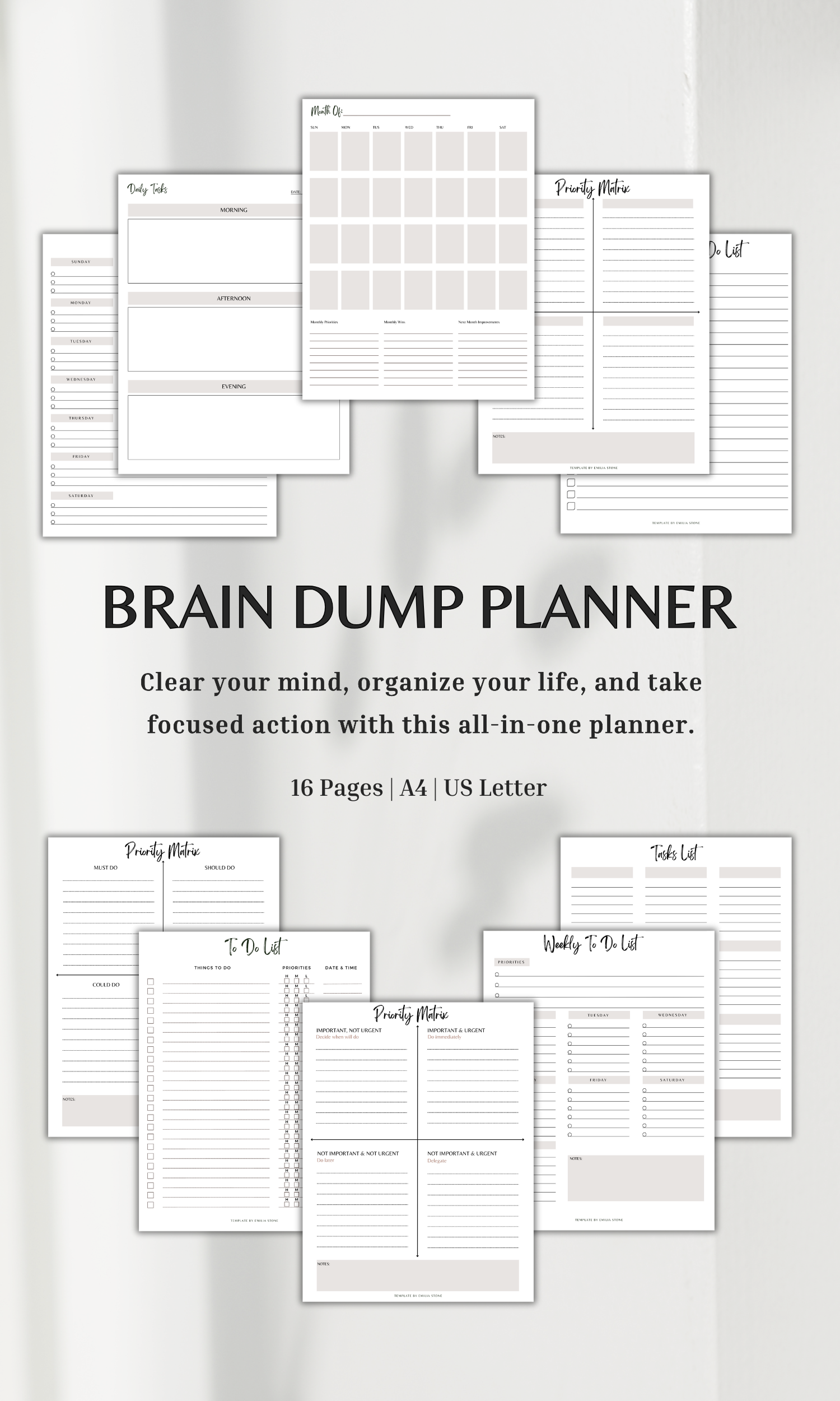 Brain Dump Planner
