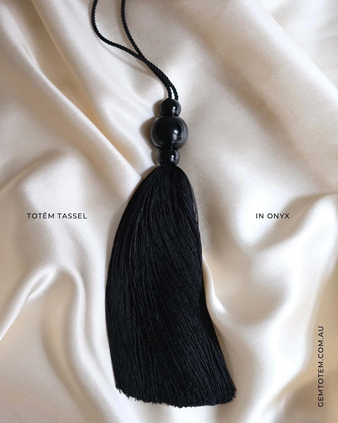 Introducing: the Totem Tassel necklace in grounding black onyx.