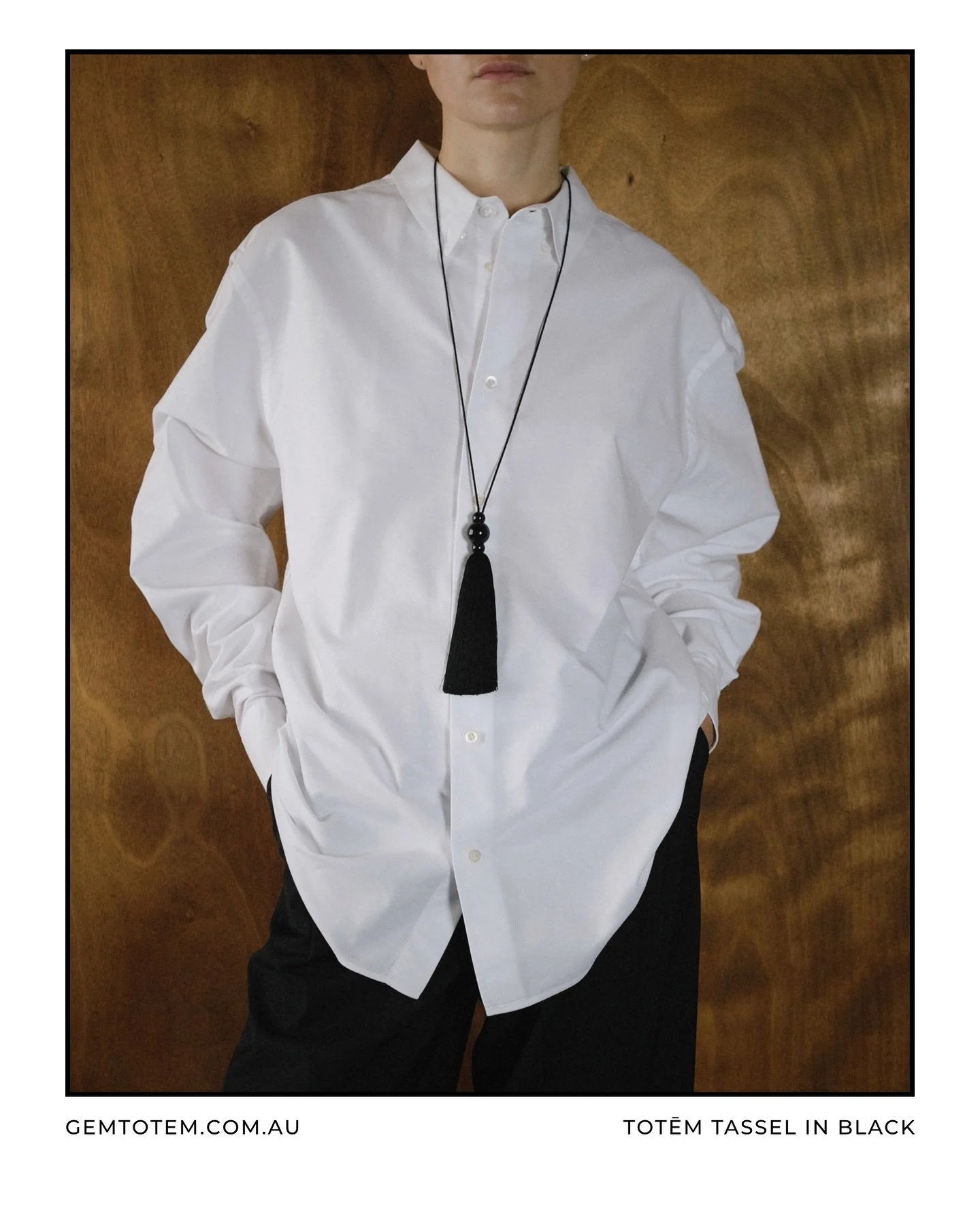 Totem Tassel in black onyx. 
Available at gemtotem.com.au