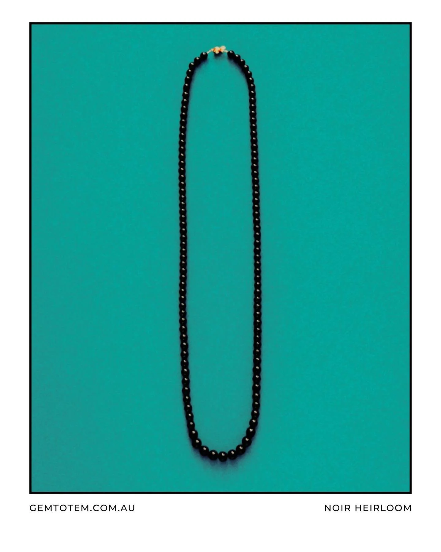 Noir Heirloom necklace. The power of black onyx, reimagined as a sautoir. Coming soon..