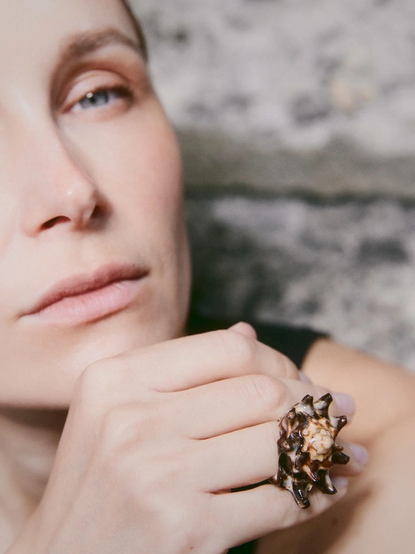 Midnight Tide shelly ring &mdash; ocean energy all year round.