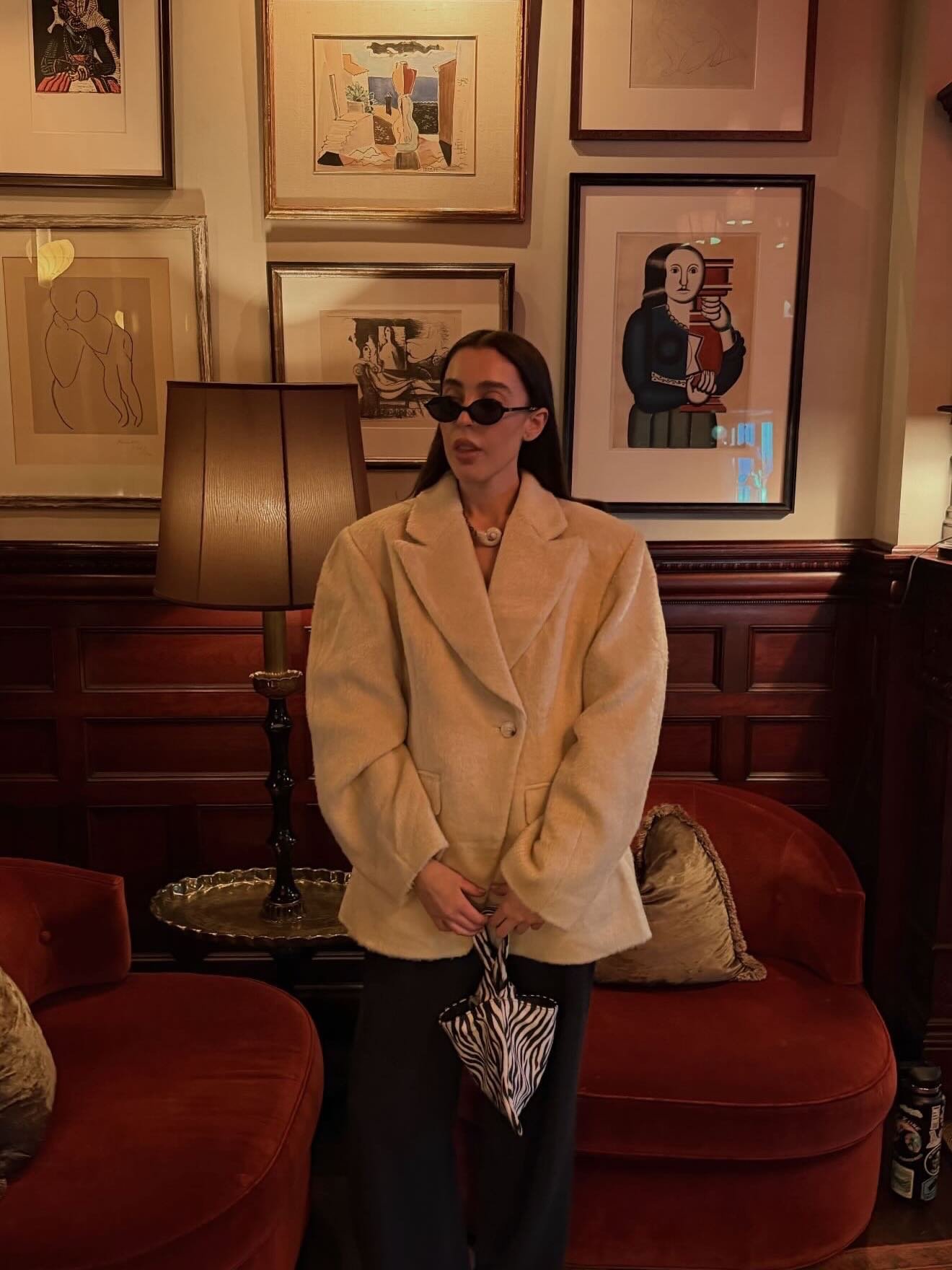 Happy Place necklace in cocoa styled by darling @anythingbuttnaked 🤎