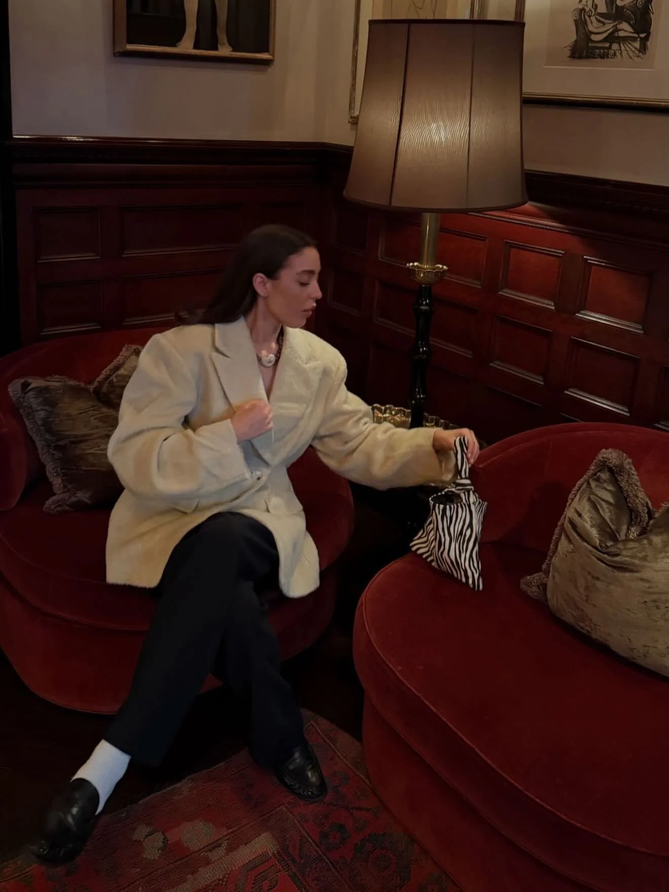 Happy Place necklace in cocoa styled by darling @anythingbuttnaked 🤎