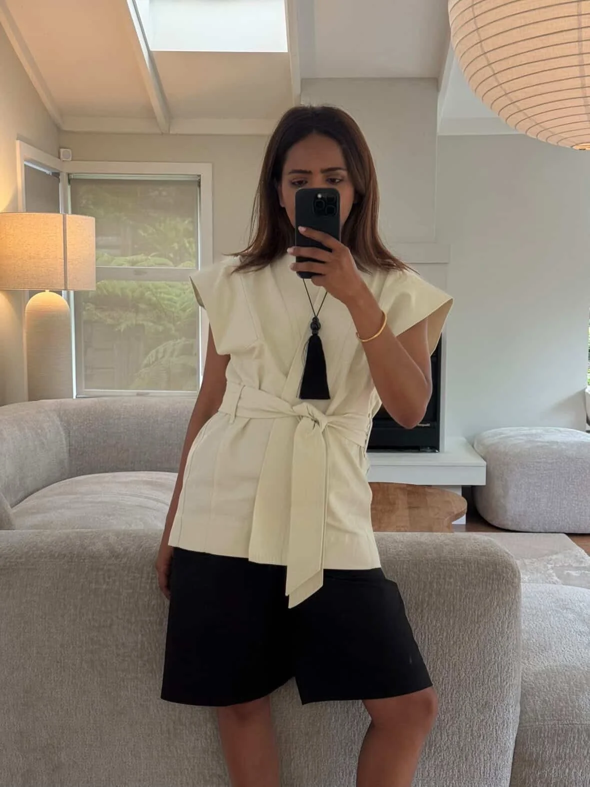 Muse @zeenatwilkinson wears her Totem Tassel necklace in black onyx🖤