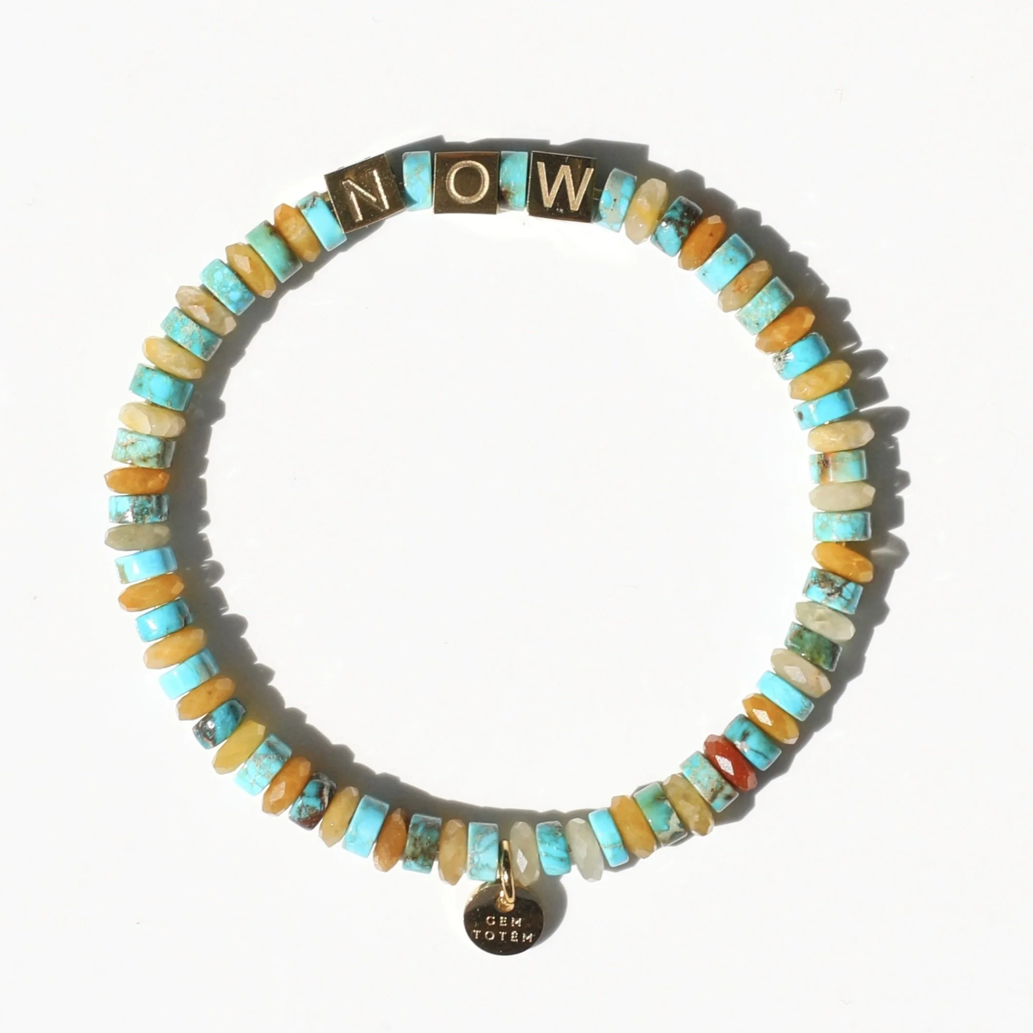 NOW bracelet in turquoise & jade