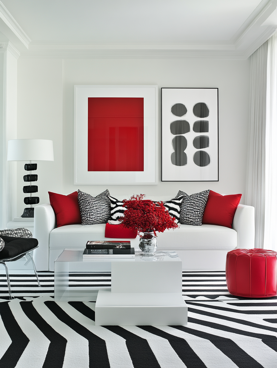 Bold Living by Adding Red to Cloud Dancer