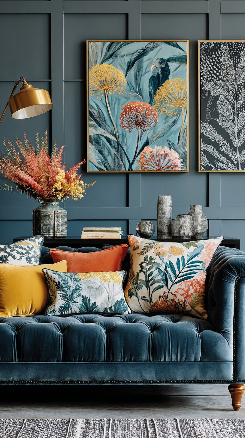 Teal and Orange Rocks the Sofa