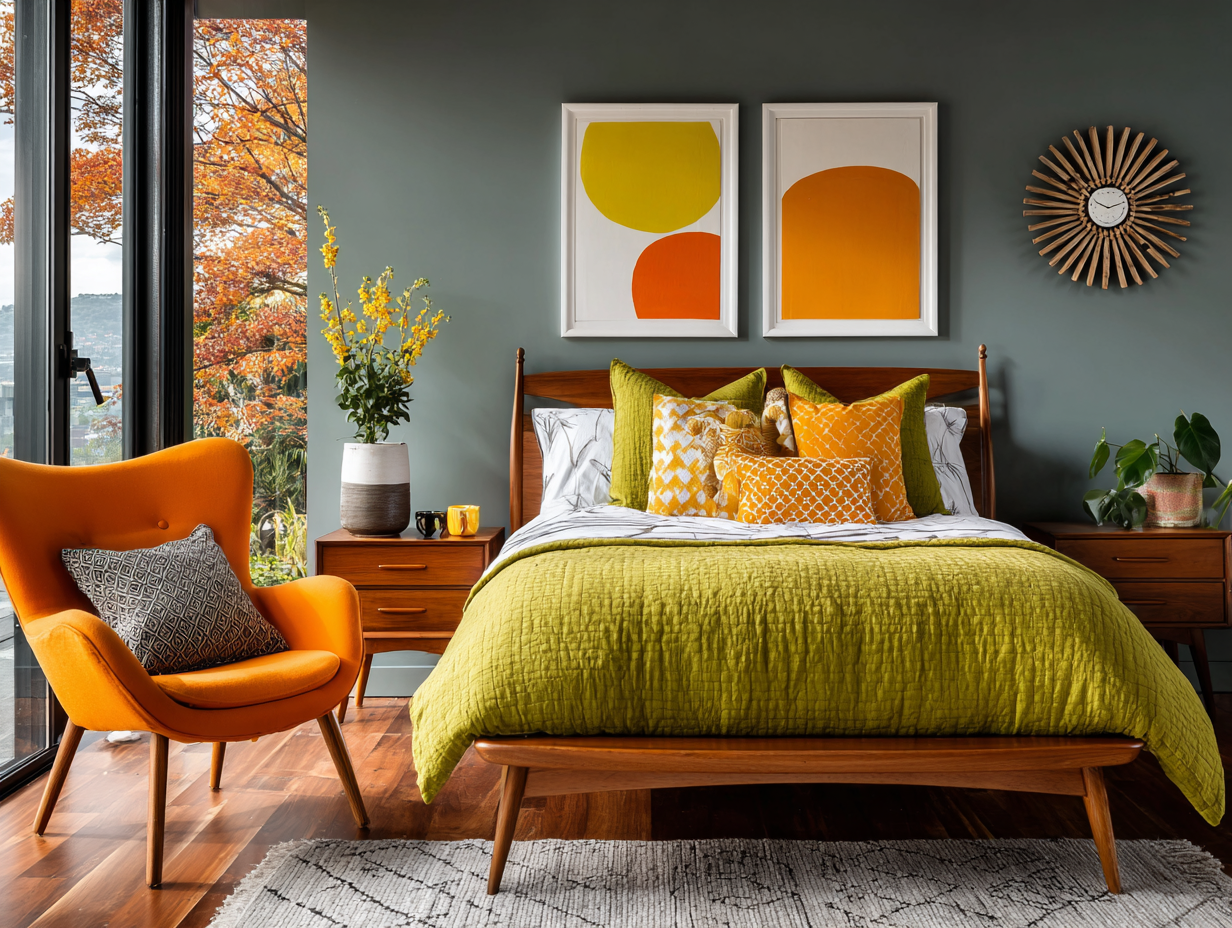 Retro Inspired Bedroom
