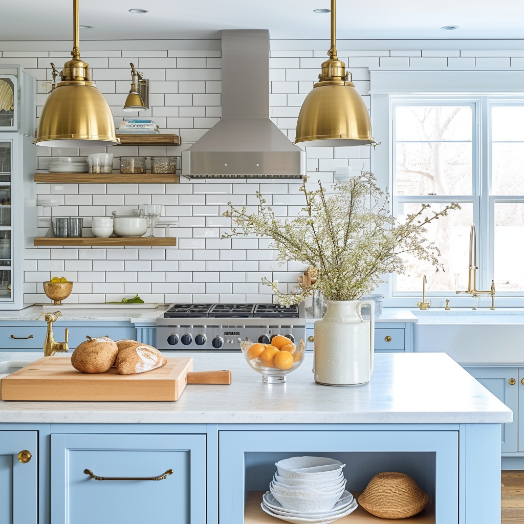 plush design interiors - adelaide- soft blue kitchen with brushed brass lights for styling lies.png