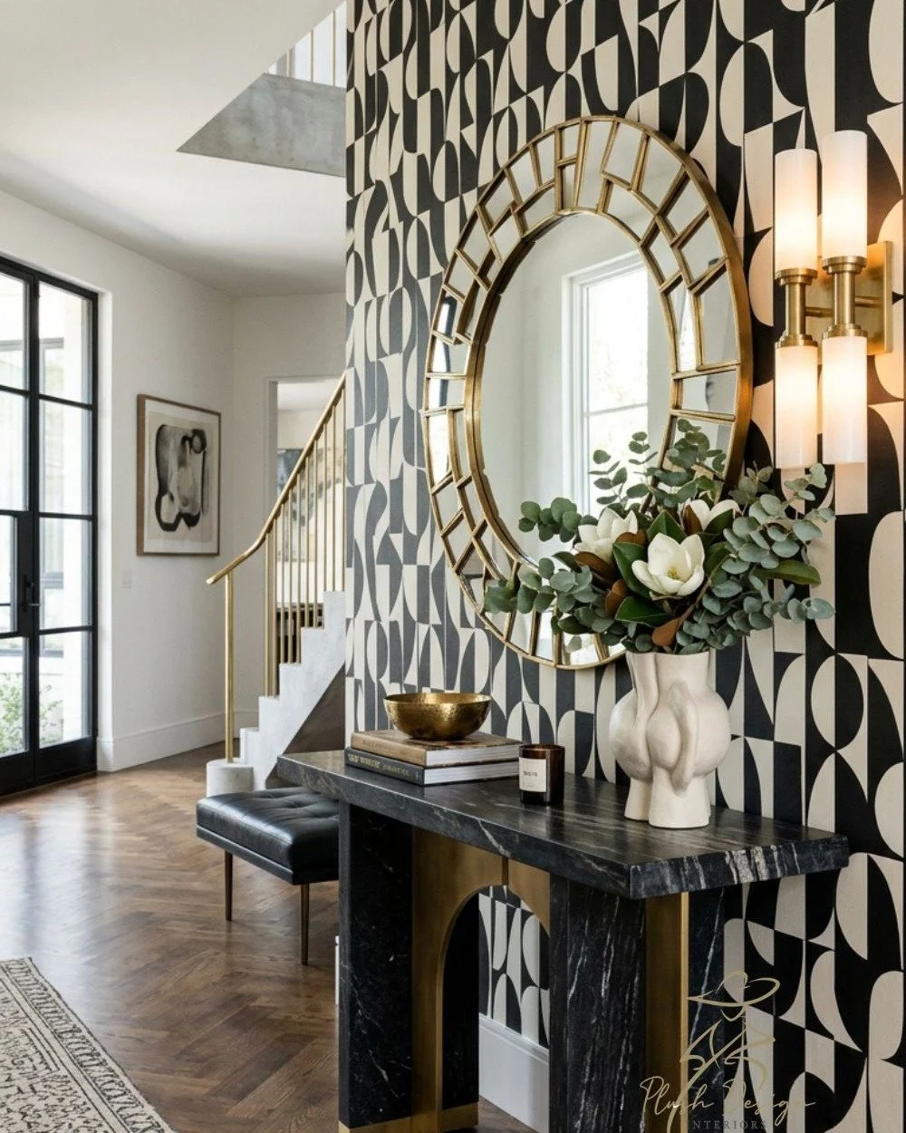 Console Table Magic with Bold Wallpaper

Make an entrance in your entrance with a black marble console table and bold geometric wallpaper, in the style of Kelly Wearstler.

Get FREE expert advice from an interior designer in Adelaide and renovator of