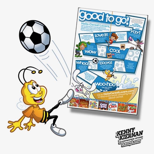 General-Mills-BUZZ-CHEERIOS-cereal-licensed-characters-illustrator-Kenny-Kiernan-vector-artist-licensing.jpeg