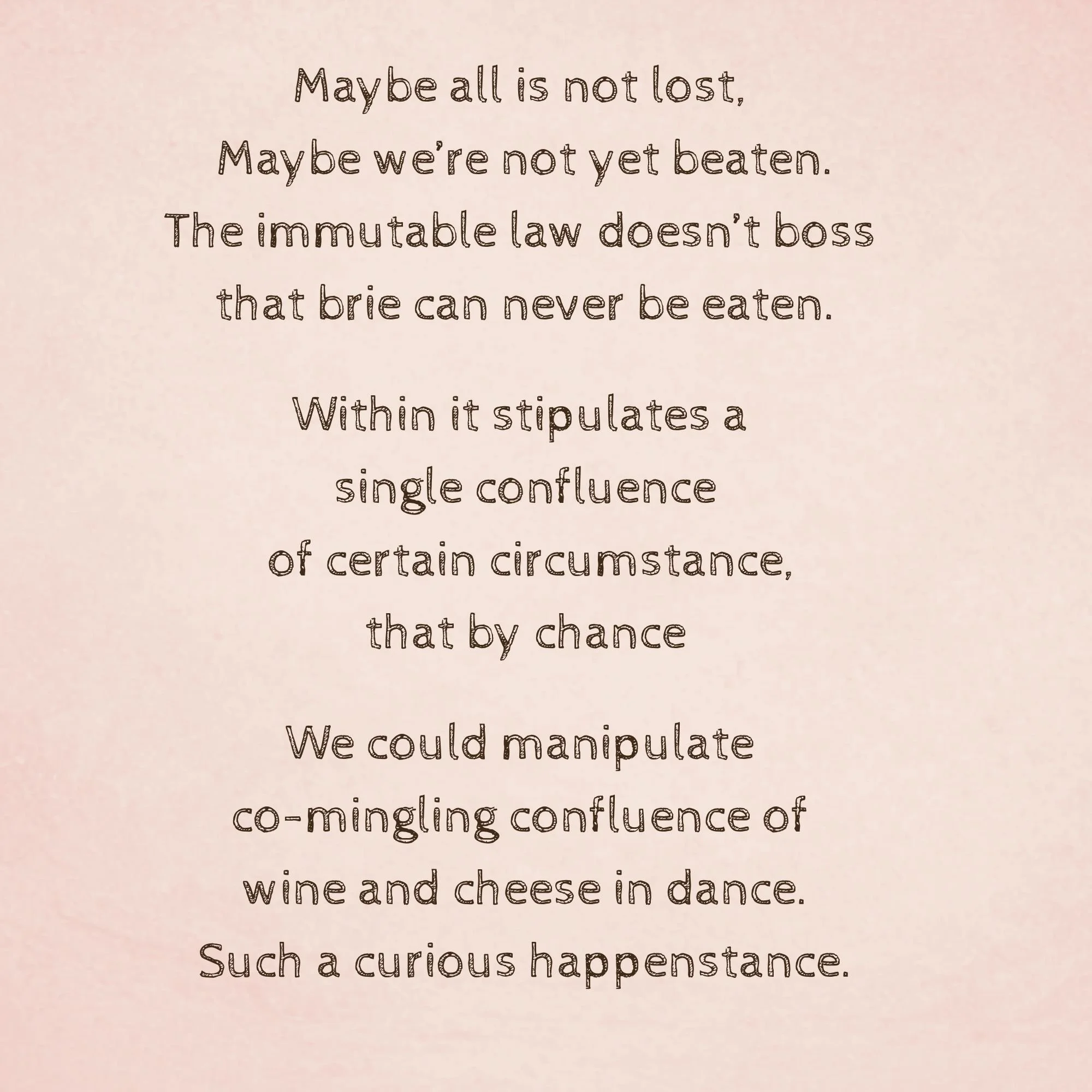 READER OF FINE PRINT from the operetta THE PAIRING OF BRIE