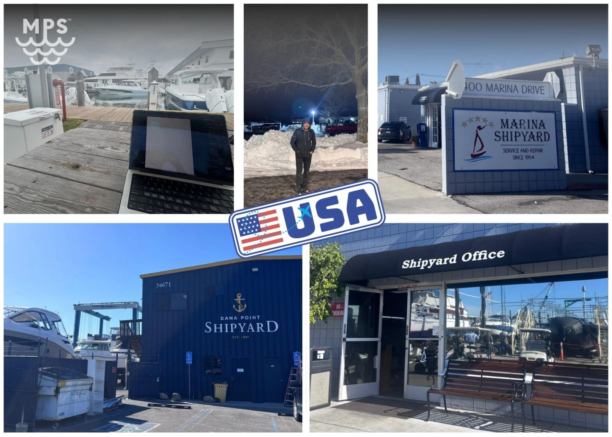 Boats and marina facilities in the United States visited by the Marine Protection Systems team while connecting with partners and supporting their distribution network.