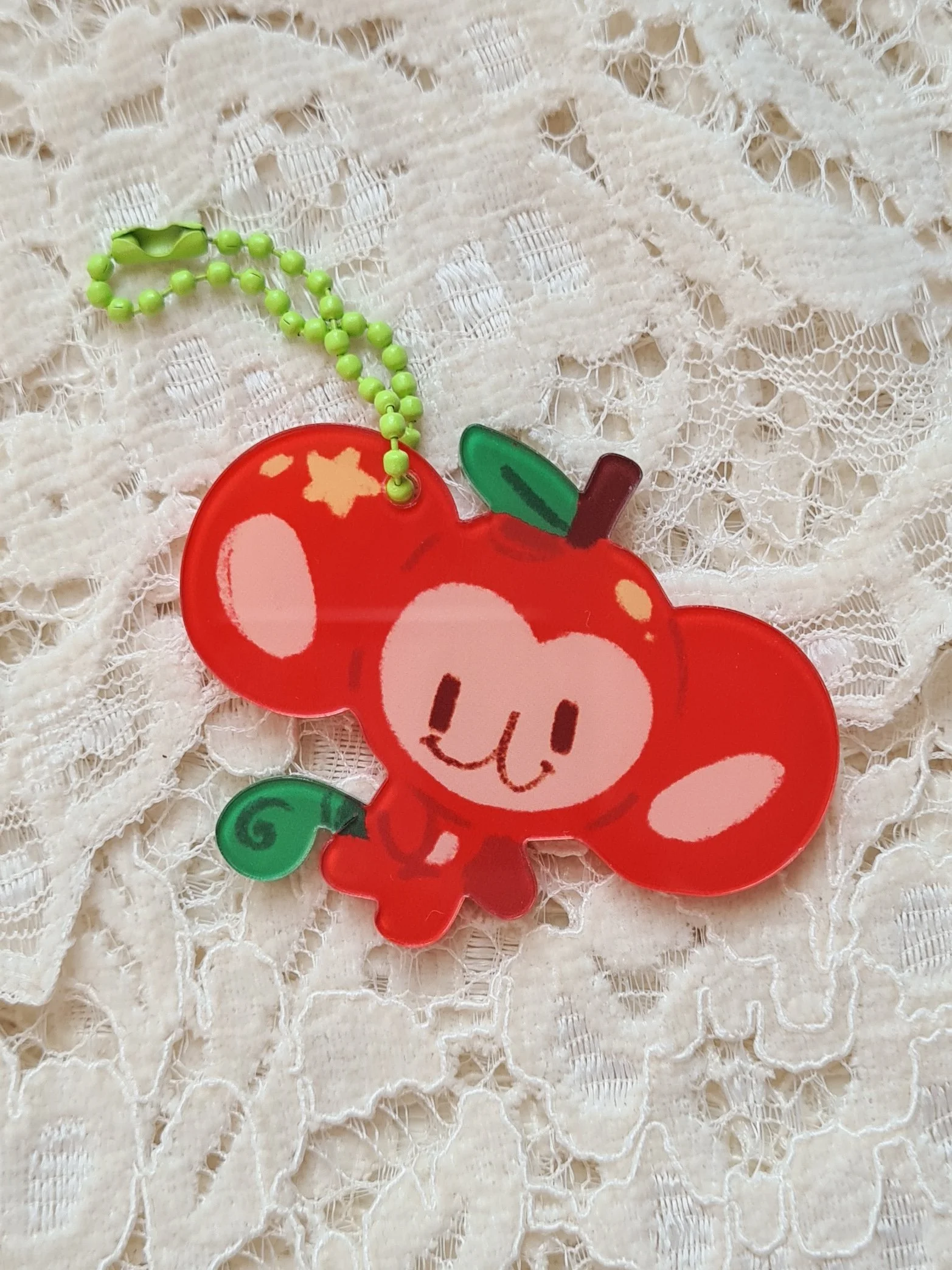 Apple Monkey Charm
