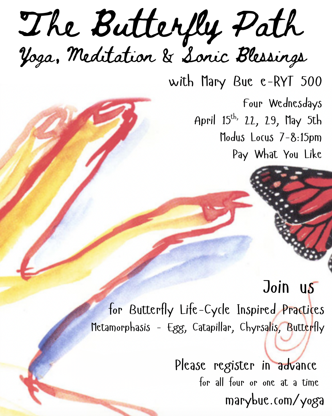 Wednesdays Spring 2026 Butterfly Path Yoga, Meditation & Sonic Blessings with Mary Bue e-RYT 500.png
