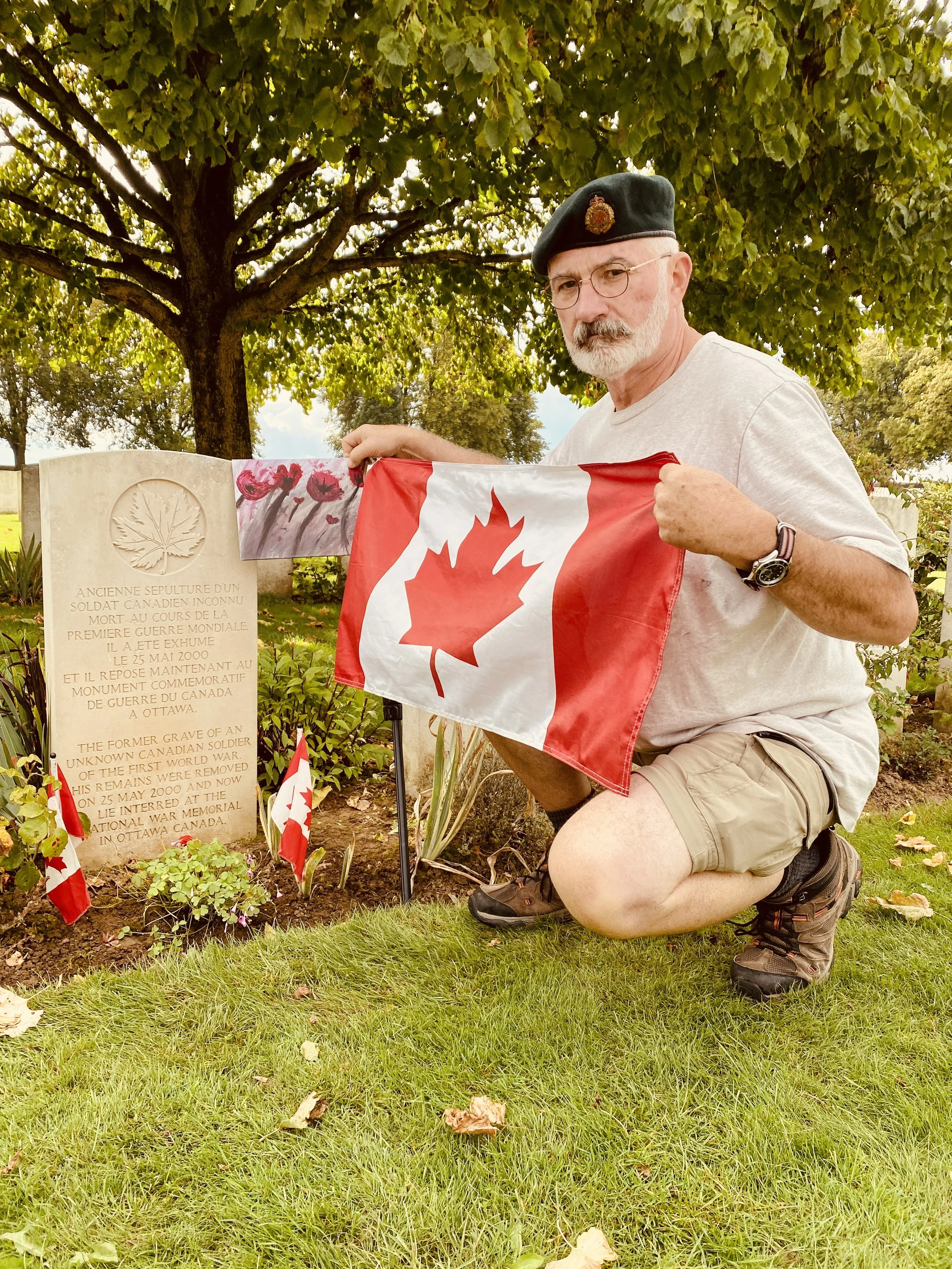 THE FORMER GRAVE OF AN UNKNOWN CANADIAN SOLDIER