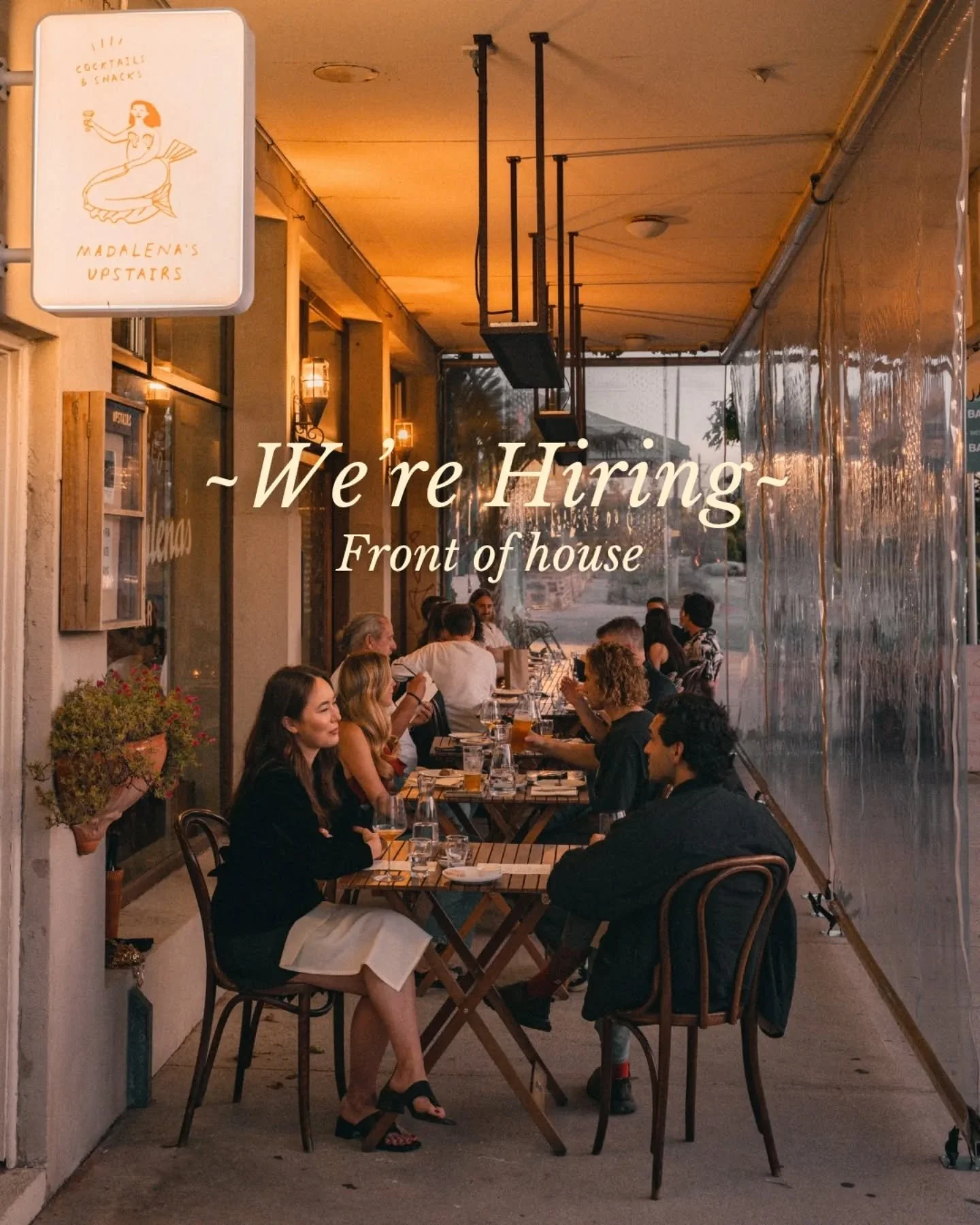 Hey Front of House! 🌊🍷
​
We are looking for an experienced and enthusiastic Section Waiter &amp; Bartender to join us at Madalena's.
​
☀️DM us directly
✨Or email your CV to madalenasfreo@gmail.com