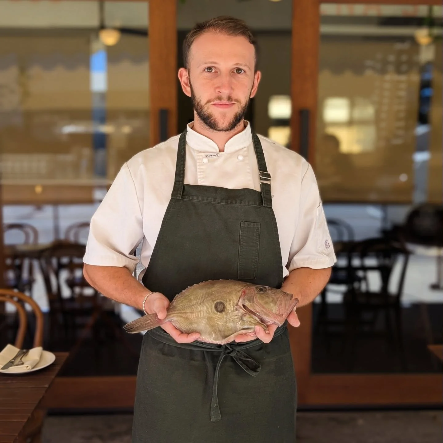 Chef Filippo with a very special fish, the John Dory ✨🐟

Join us for a plate this week.

Hit Upstairs at Madalena's for happy hour 4-6pm on Thursdays &amp; Friday's.