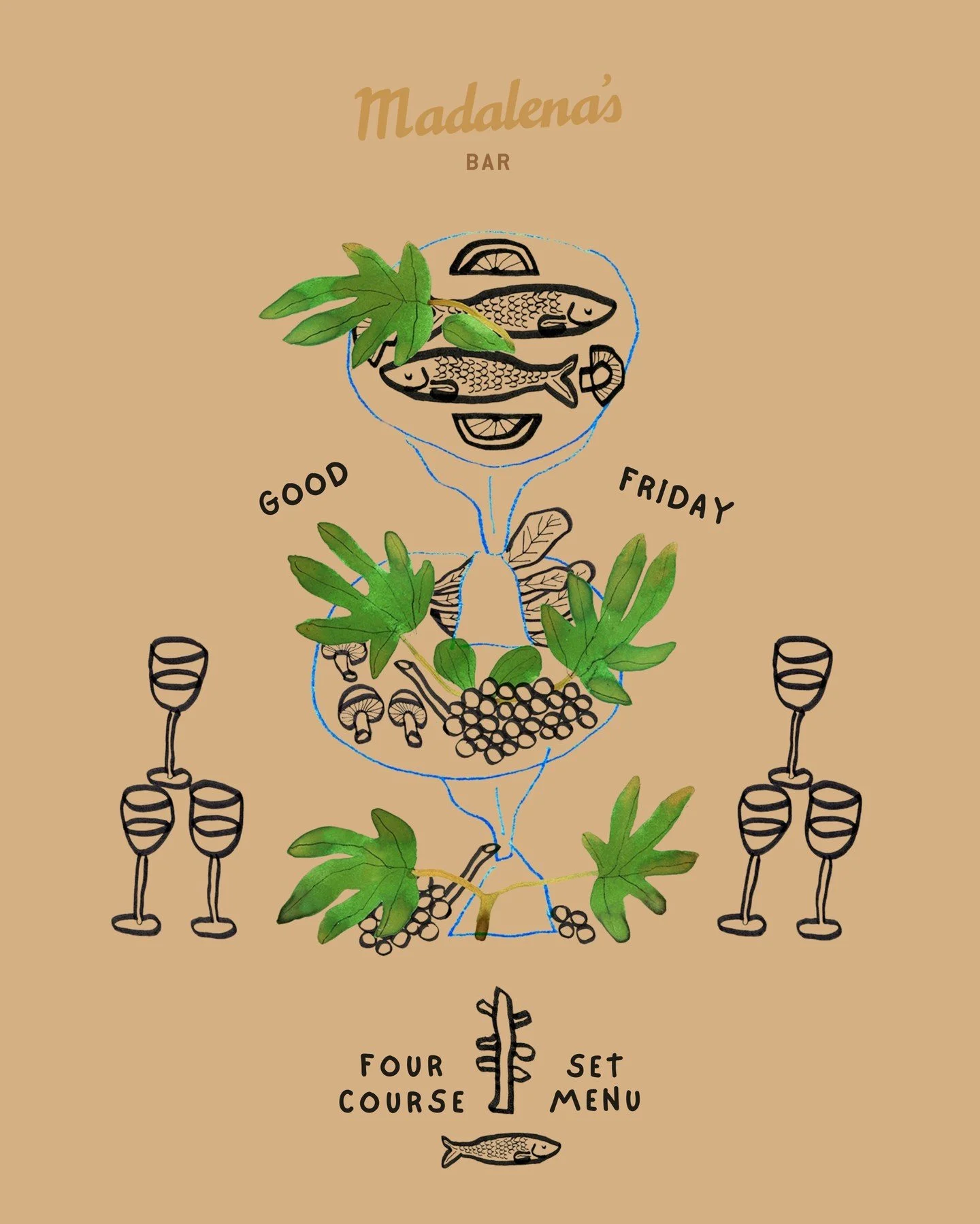 🐟 Good Friday at Madalena's 🐟 
Long lunch or coastal dinner? Join us this Good Friday for a feast of the sea! 

Spend the afternoon or evening with us, a bottle of wine and the best vibes on the Terrace.

Open from 12 PM for Lunch &amp; Dinner

Boo