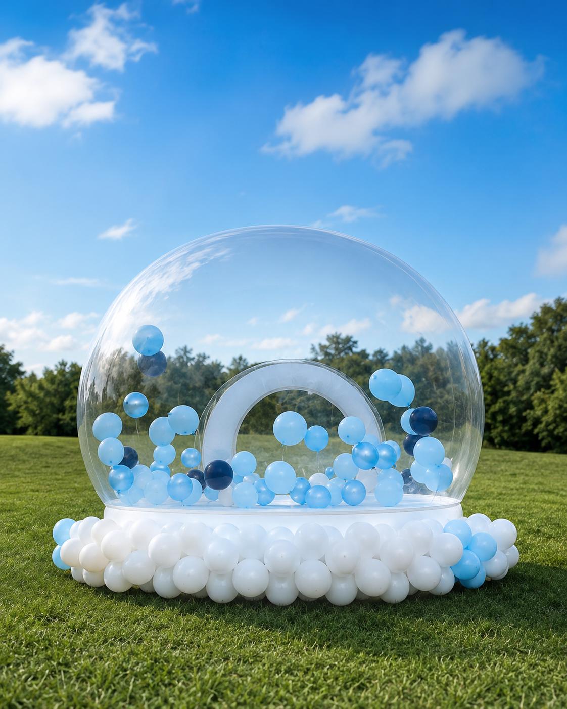 Gender Reveal Bubble bouncy house dome