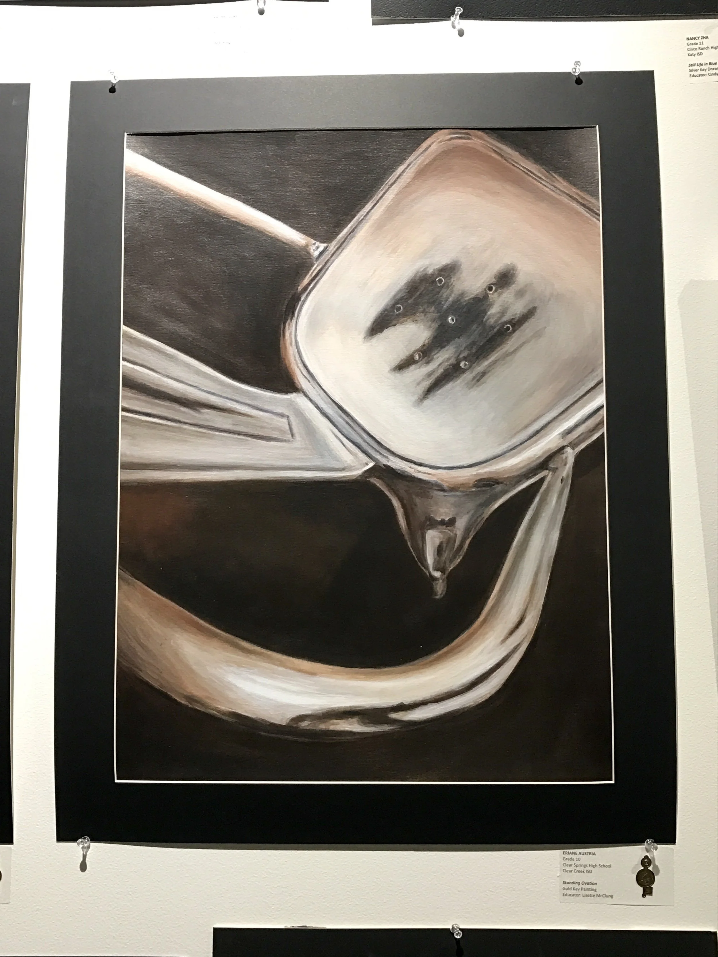 Standing Ovation (2017). Acrylic on paper. Displayed at Spring Street Studios in Houston, TX for receiving a Scholastic Gold Key Award in 2017.