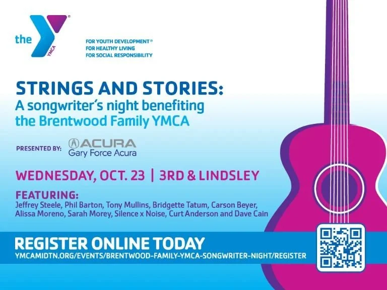 Please join us in supporting our dear friends at the @brentwoodfamilyymca for the annual Songwriters Night!
