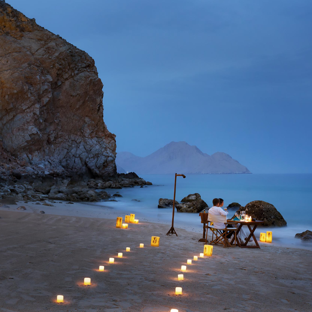 Romantisch diner op het strand