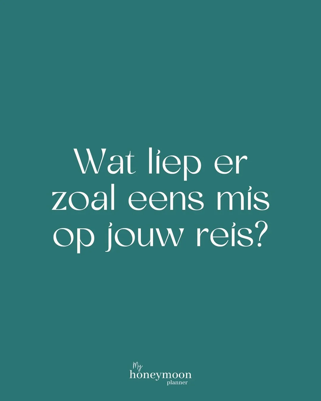 Voor het hoofdstuk &laquo; dingen die kunnen mislopen op huwelijksreis &amp; hoe deze aanpakken &raquo; op My Honeymoon Planner, kijk ik terug op bijna 20 jaar ervaring als reisagent en miserie oplossen. 👀 De lijst in m&rsquo;n hoofd is eindeloos ma