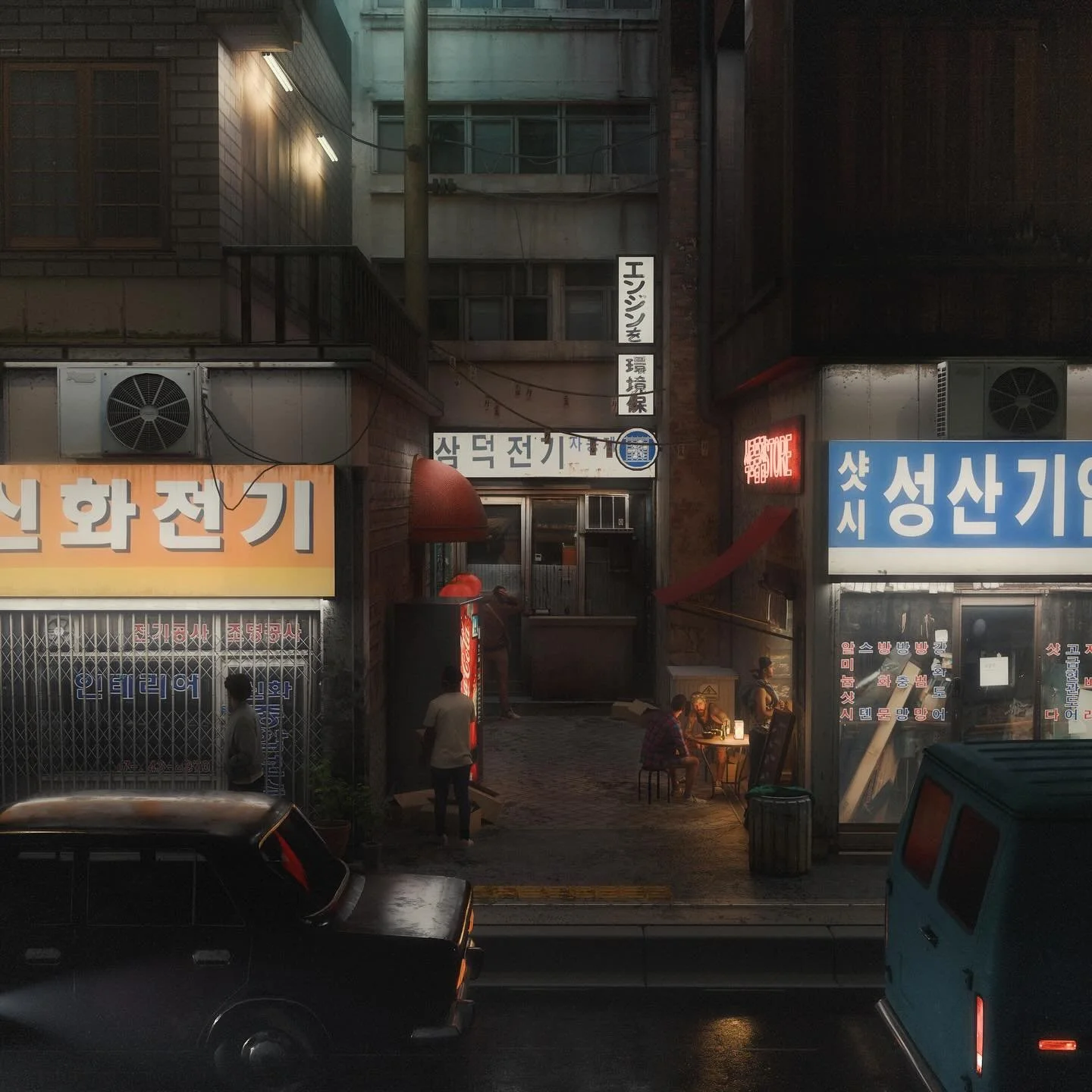 LATE DINNER?

This one too is an art piece from September, basically sums up my night after work, grabbing dinner with the friends and getting steps in. This one was fairly simple with not much deep thought, really like how the lighting turned out on