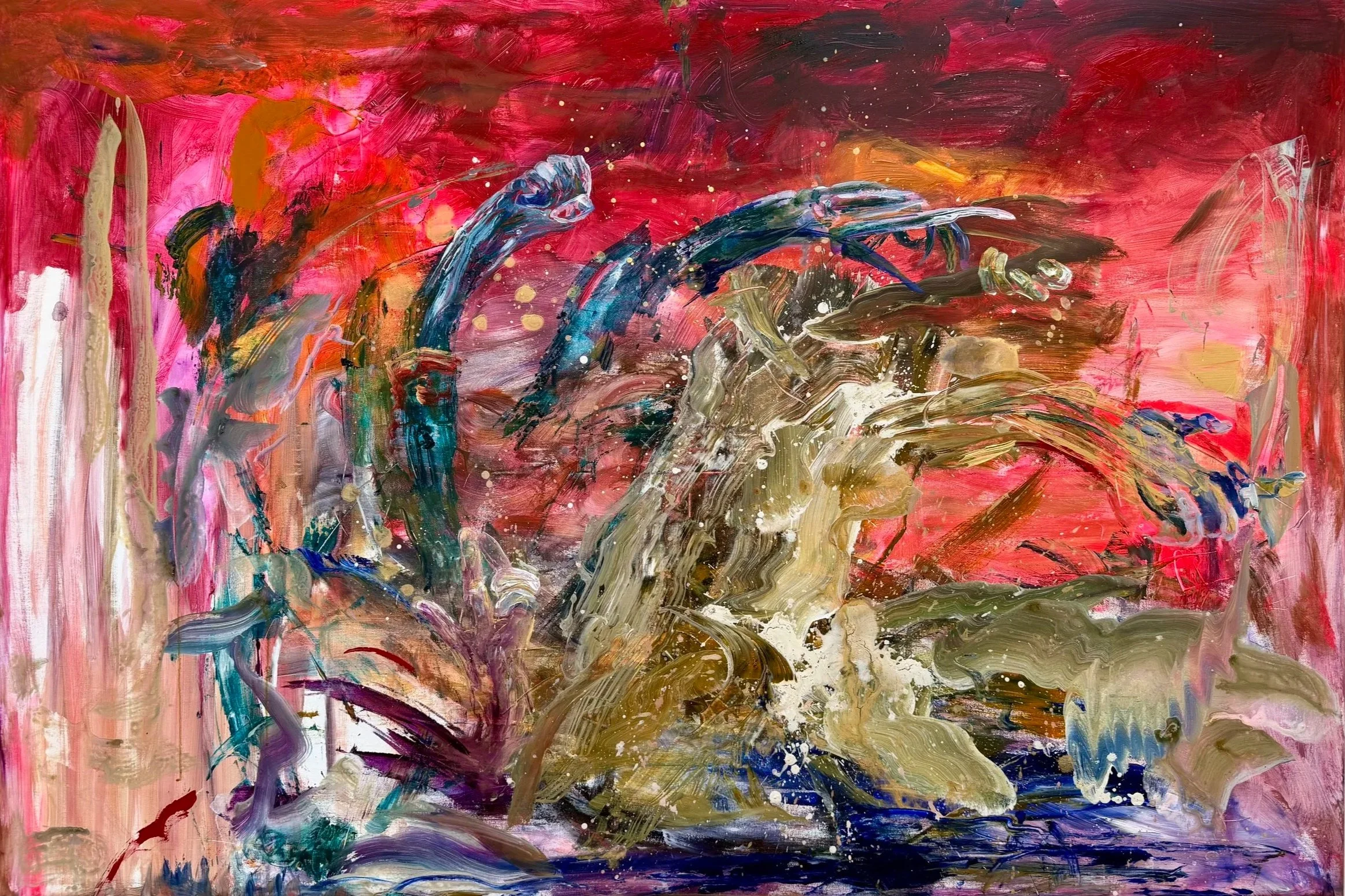 You may enter I, 100x150cm, acrylic and polymer on canvas, 2026