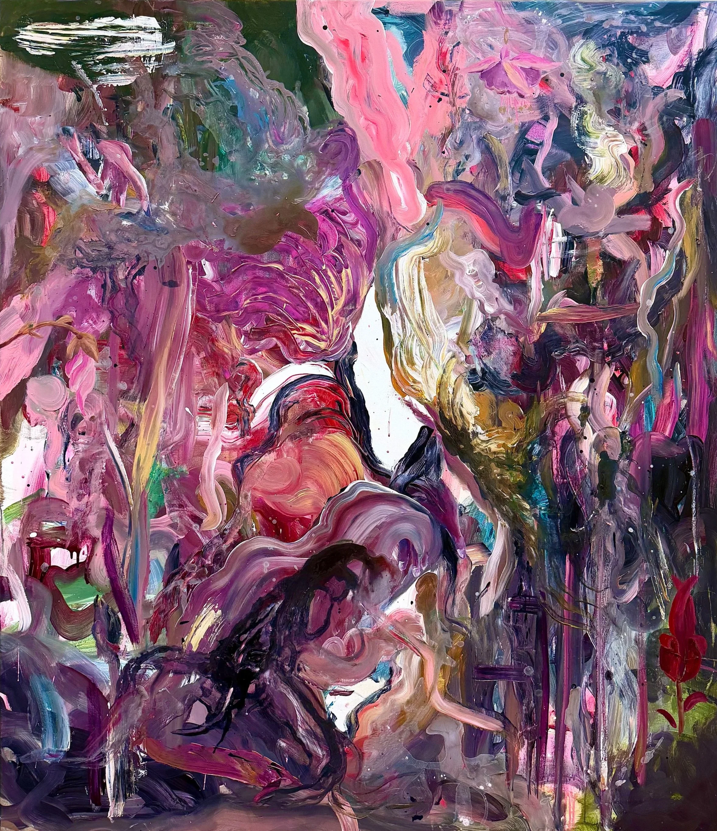 You may enter IV, 150x130cm, acrylic and polymer on canvas, 2026