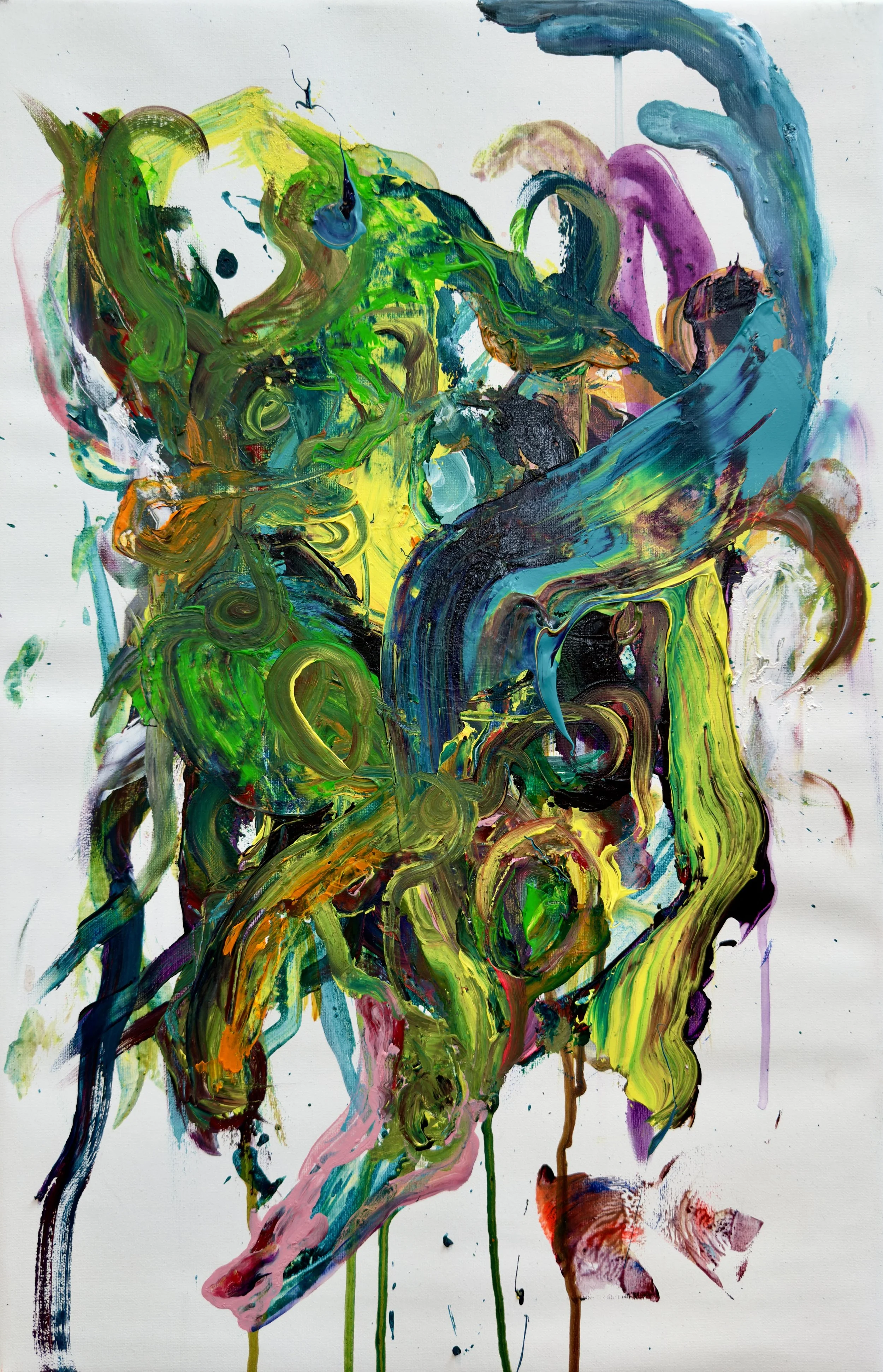 In the eye of the hurricane V, 60x39cm, acrylic and polymer on canvas, 2026