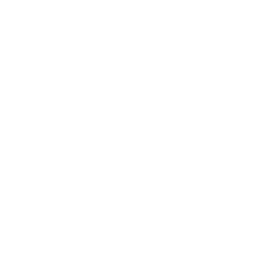 White icon of tall building, city center on green background.png