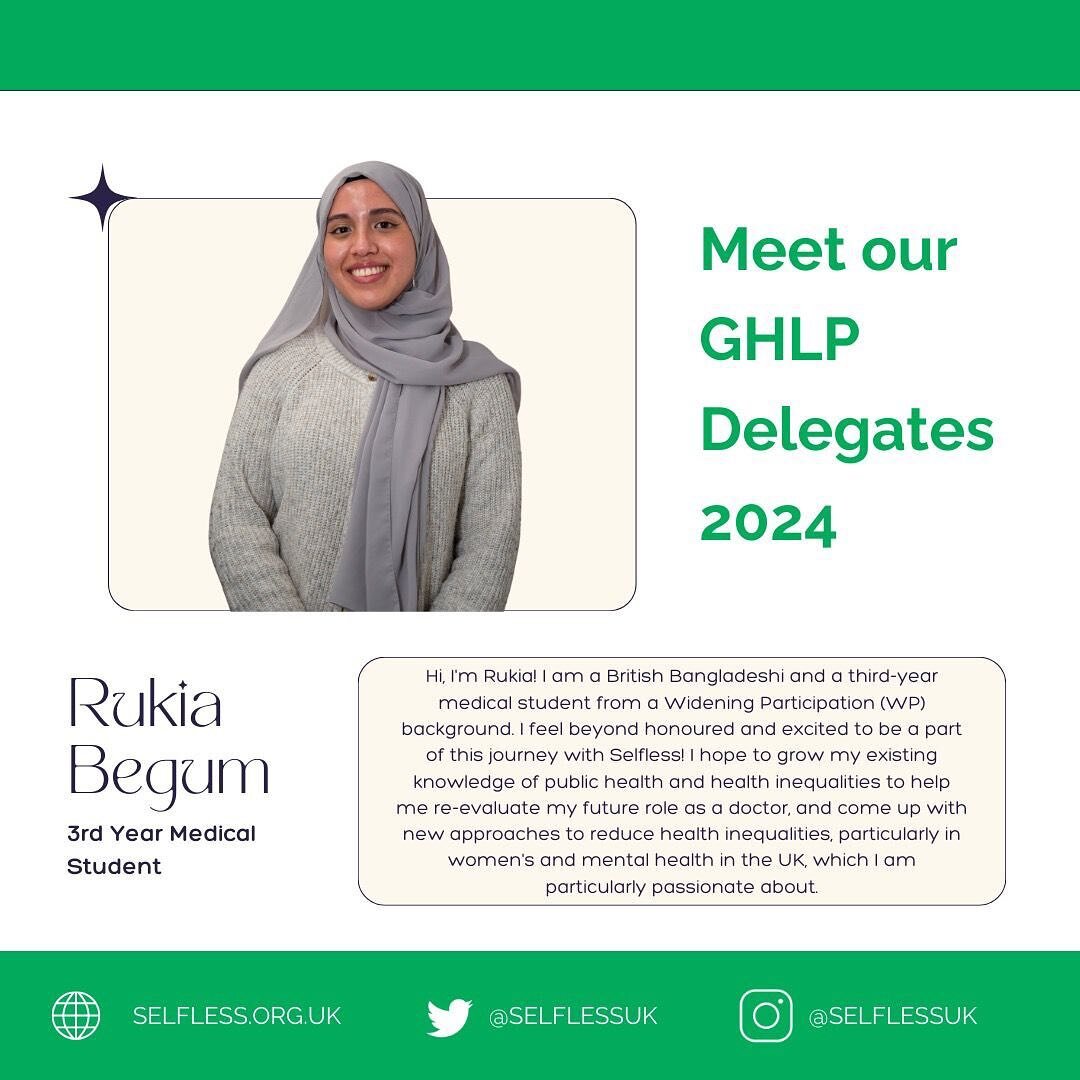 Introducing our amazing GHLP delegate, Rukia! 

Stand with her as she rallies for global health equity and positive change, and the countless families in Bangladesh suffering from preventable illnesses. 

Together, let&rsquo;s make a difference. 

Do