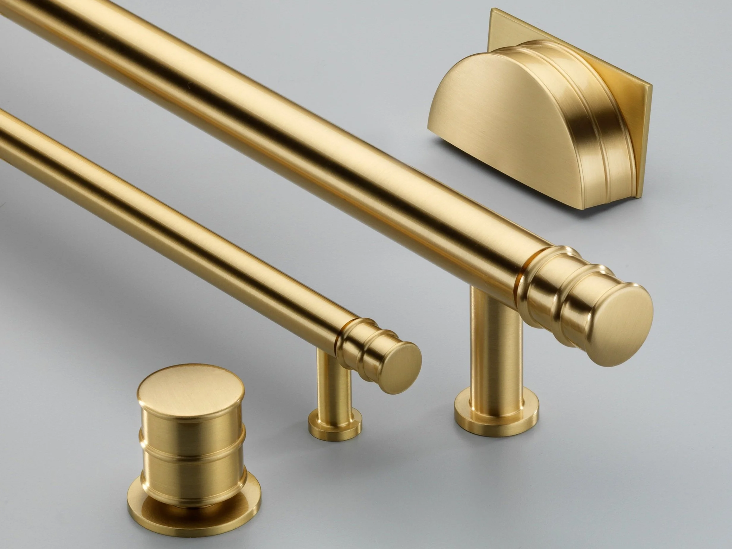 Orkney Family in Brushed Satin Brass