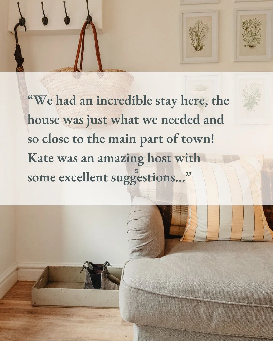 Lovely guest feedback always puts a smile on our faces ✨ 

&ldquo;We had an incredible stay here, the house was just what we needed and so close to the main part of town! Kate was an amazing host with some excellent suggestions, we really liked The B