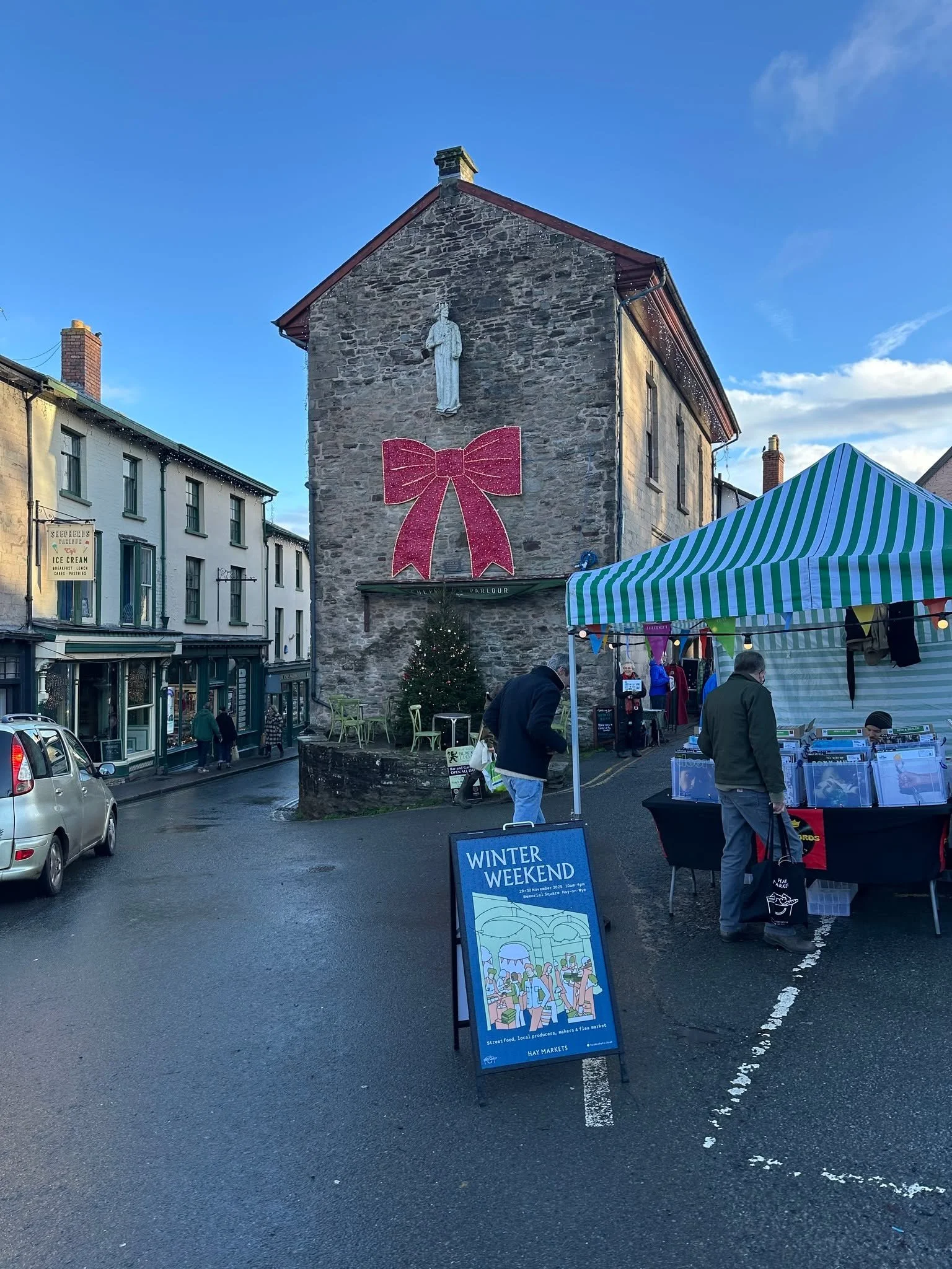 Fairy lights, mulled wine and candle-lit storytelling are coming back to Hay...

Hay Festival Winter Weekend returns for four days of author conversations, music, comedy and festive cheer, kicking off with the Christmas lights switch-on in the Market
