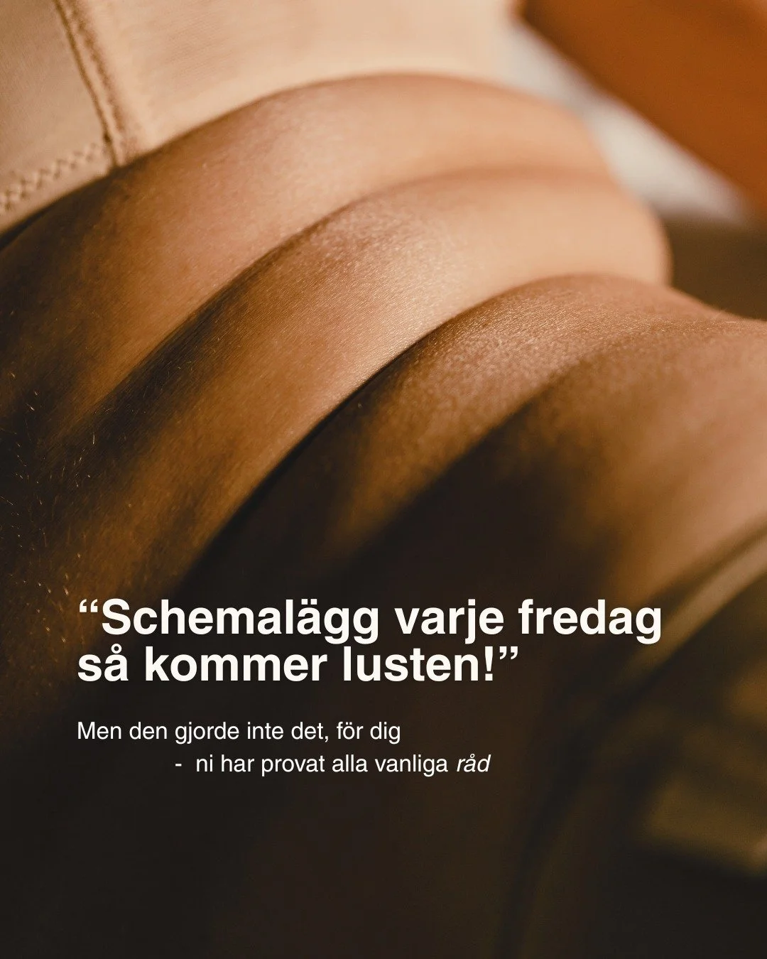 Ja det KAN vara ett  bra r&aring;d f&ouml;r par d&auml;r det &quot;bara&quot; handlar om att annat liksom kommer f&ouml;re. Att man tappat att prioritera varandra.

Men - jag s&auml;ger det igen och igen f&ouml;r det  beh&ouml;ver upprepas - om din o
