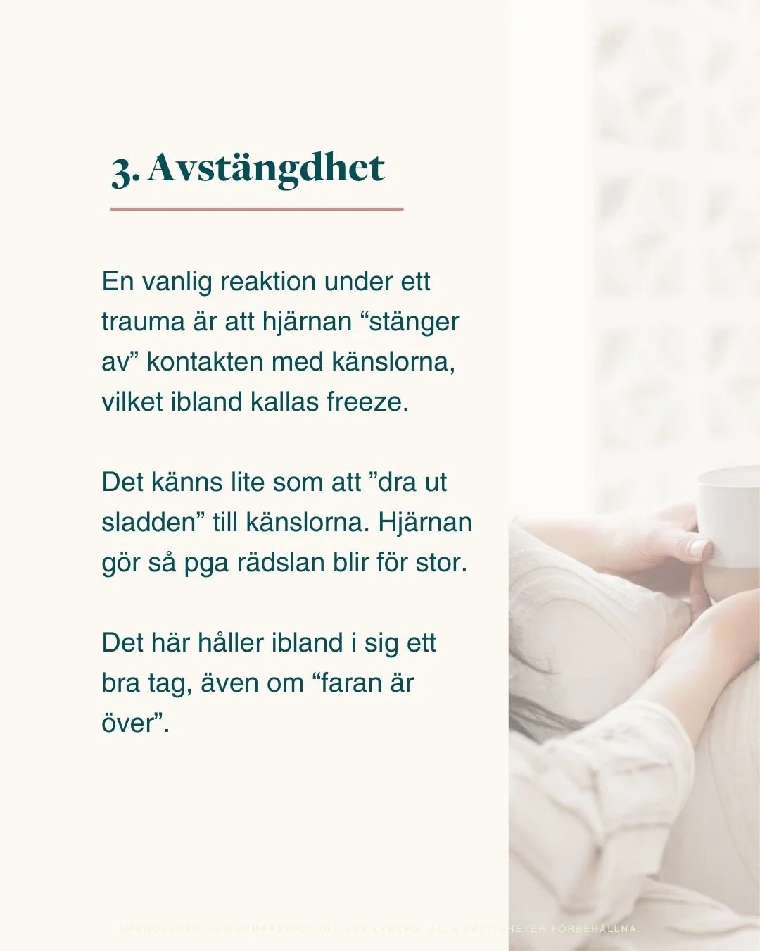 "Jag tror inte jag har PTSD efter det som h&auml;nde f&ouml;r jag har inga flashbacks" - sa inte en (1) kvinna utan alldeles m&aring;nga jag tr&auml;ffat som sen visar sig visst ha exakt just det tillst&aring;ndet - vilket st&ouml;r henne p