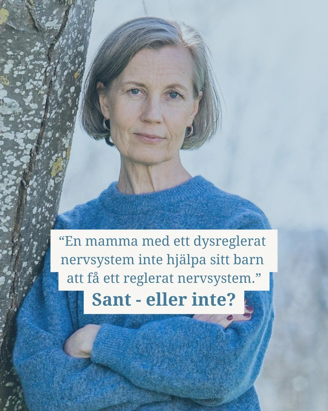 Studsar till n&auml;r det h&auml;r dyker upp i mitt fl&ouml;de: "A dysregulated mother cannot raise a regulated child". 

Om jag var sm&aring;barnsmamma skulle jag f&aring; en rej&auml;l klump i magen och k&auml;nna skuld &ouml;ver att jag 