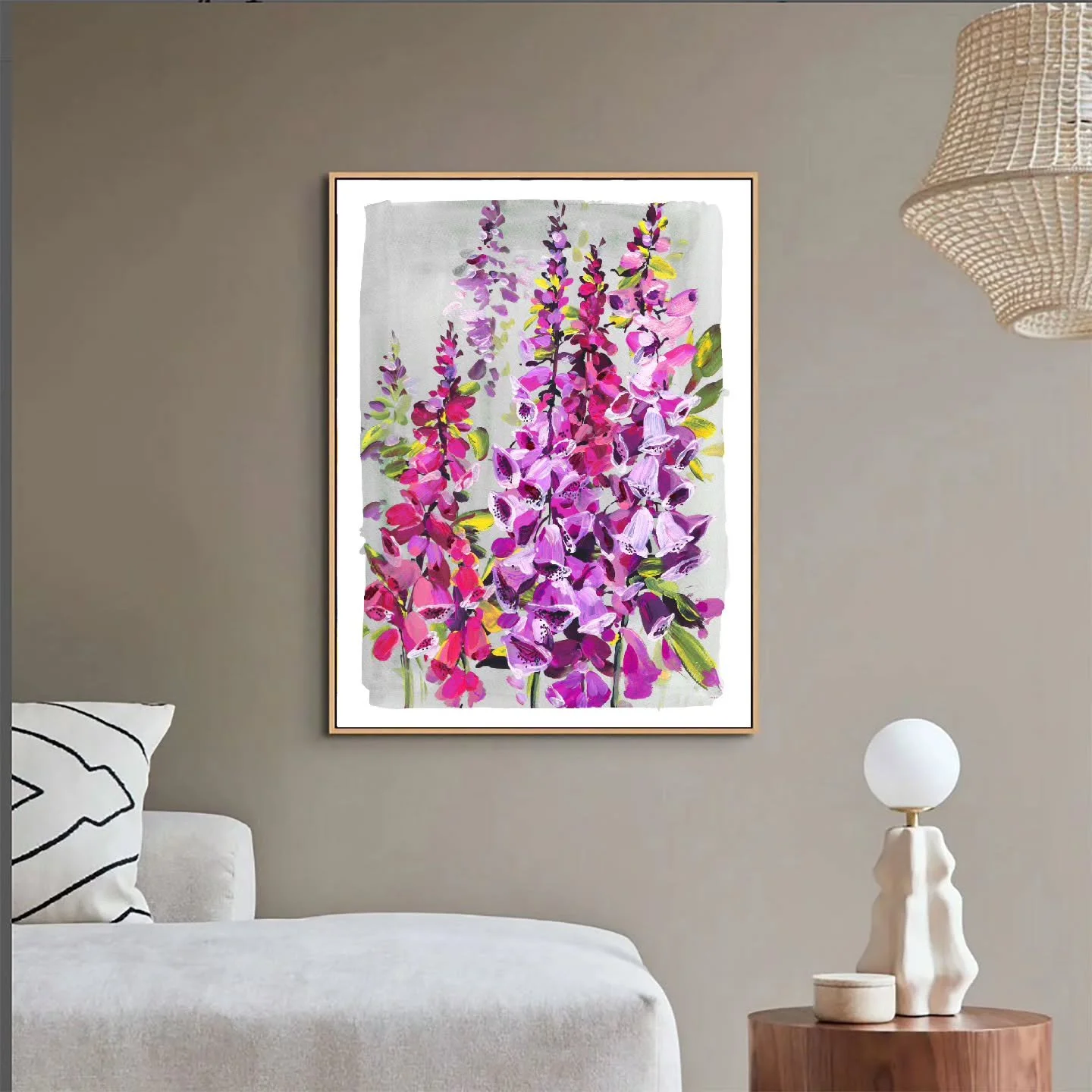 This is the fabulous print donated by @carolineduffydesigns featuring foxgloves in pinks and purples, very Sharejoy 💜 This would make a beautiful gift for someone special , with all proceeds going to @pieta.house , you can do two good deeds in one.