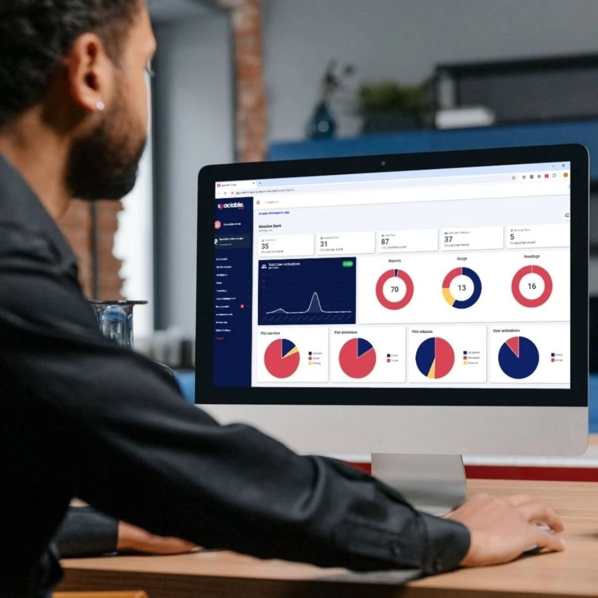 Spaciable portal being used by an admin