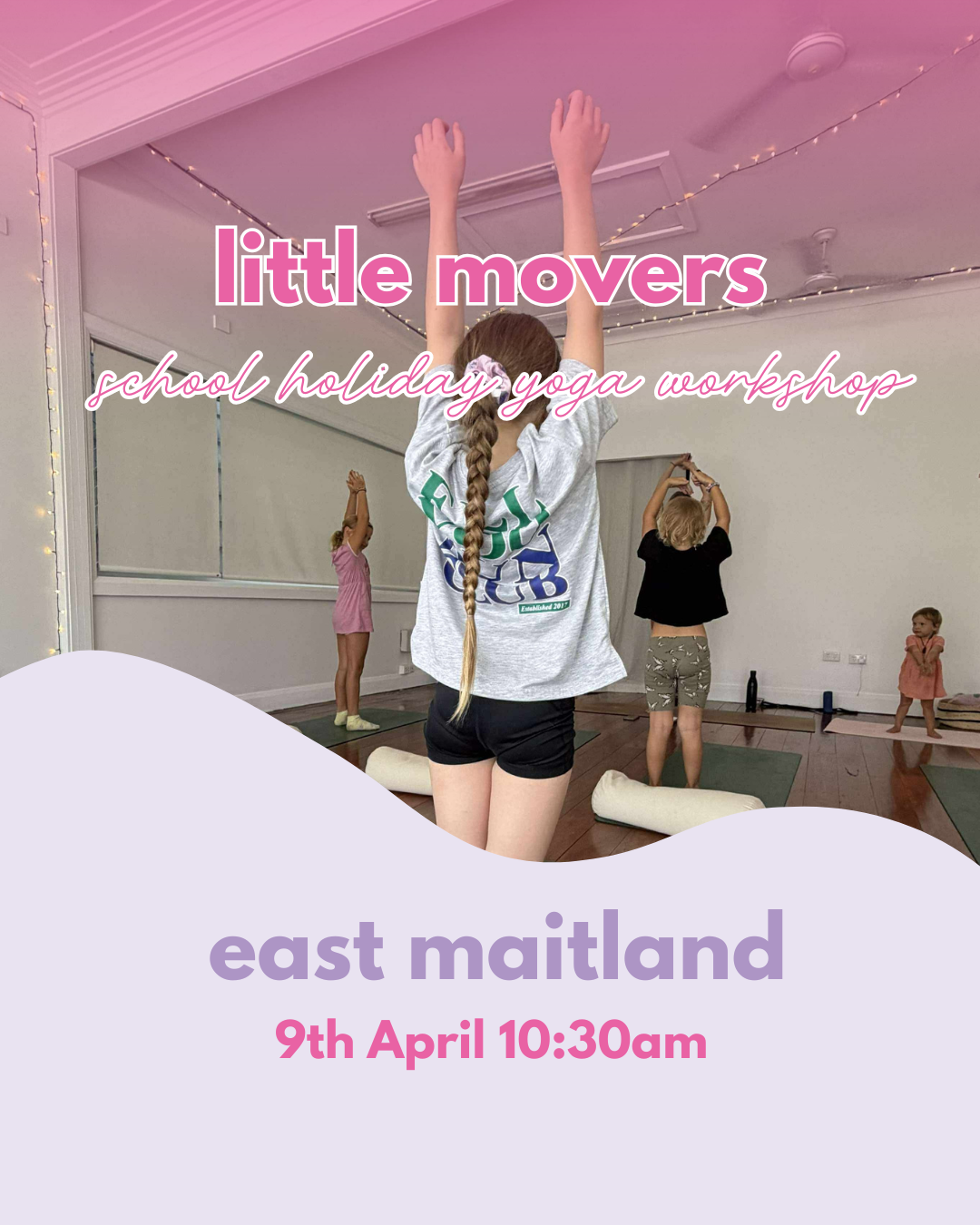 young children doing a yoga class