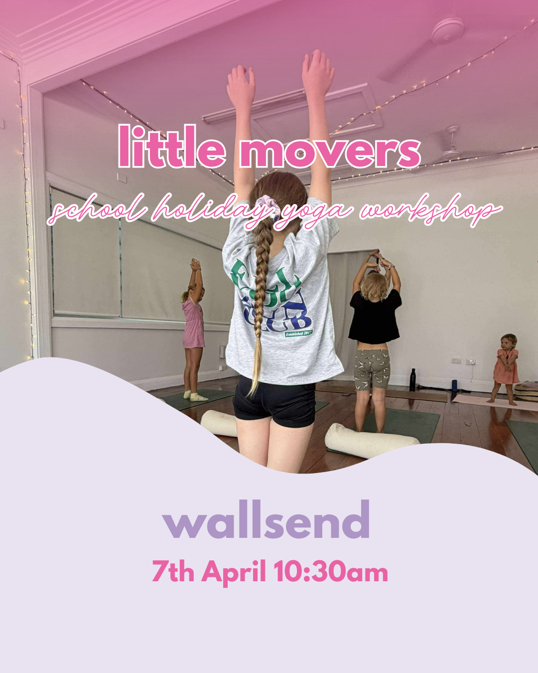 young children doing a yoga class